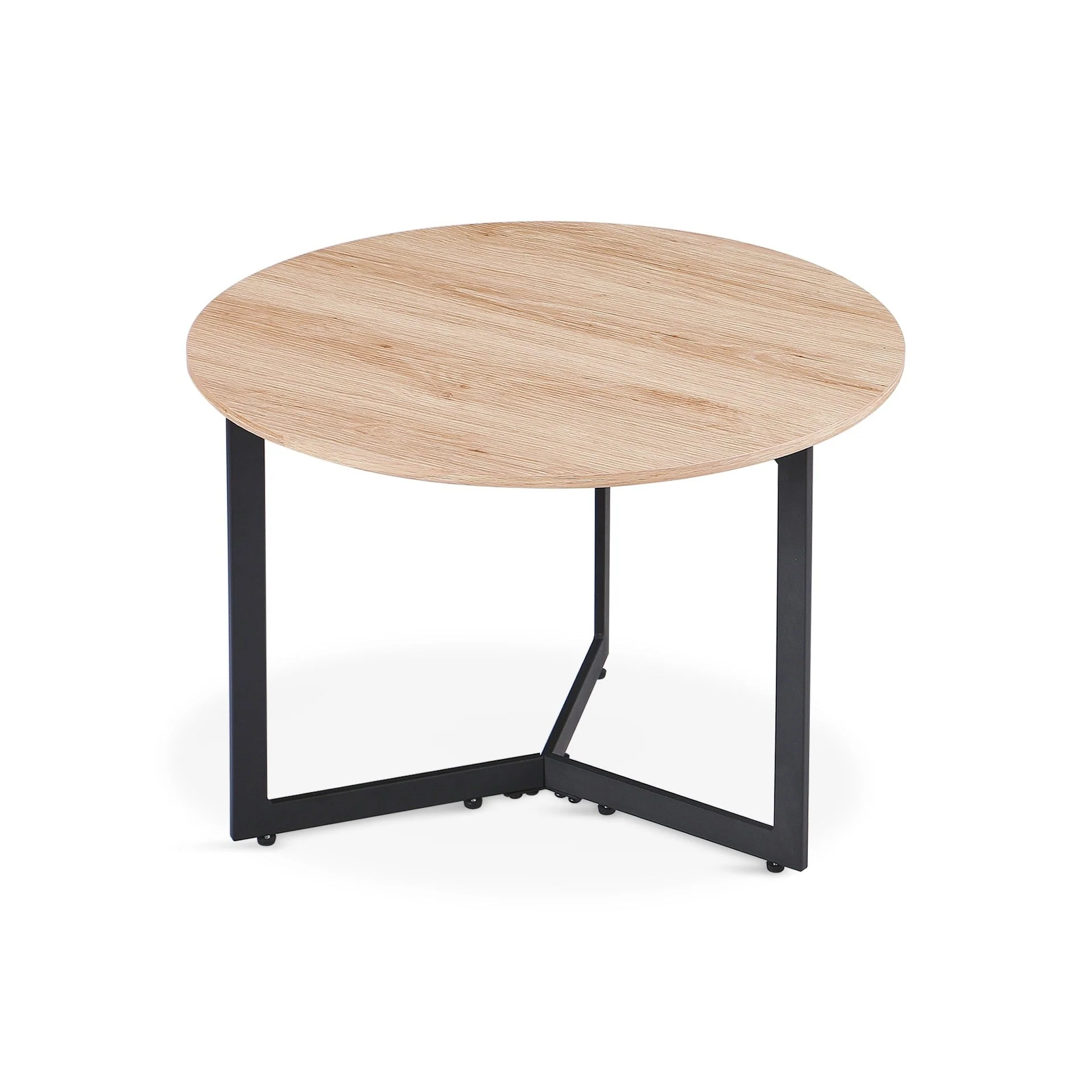 Joseph Coffee Table 60cm - Wood Grain + Black - Image 4