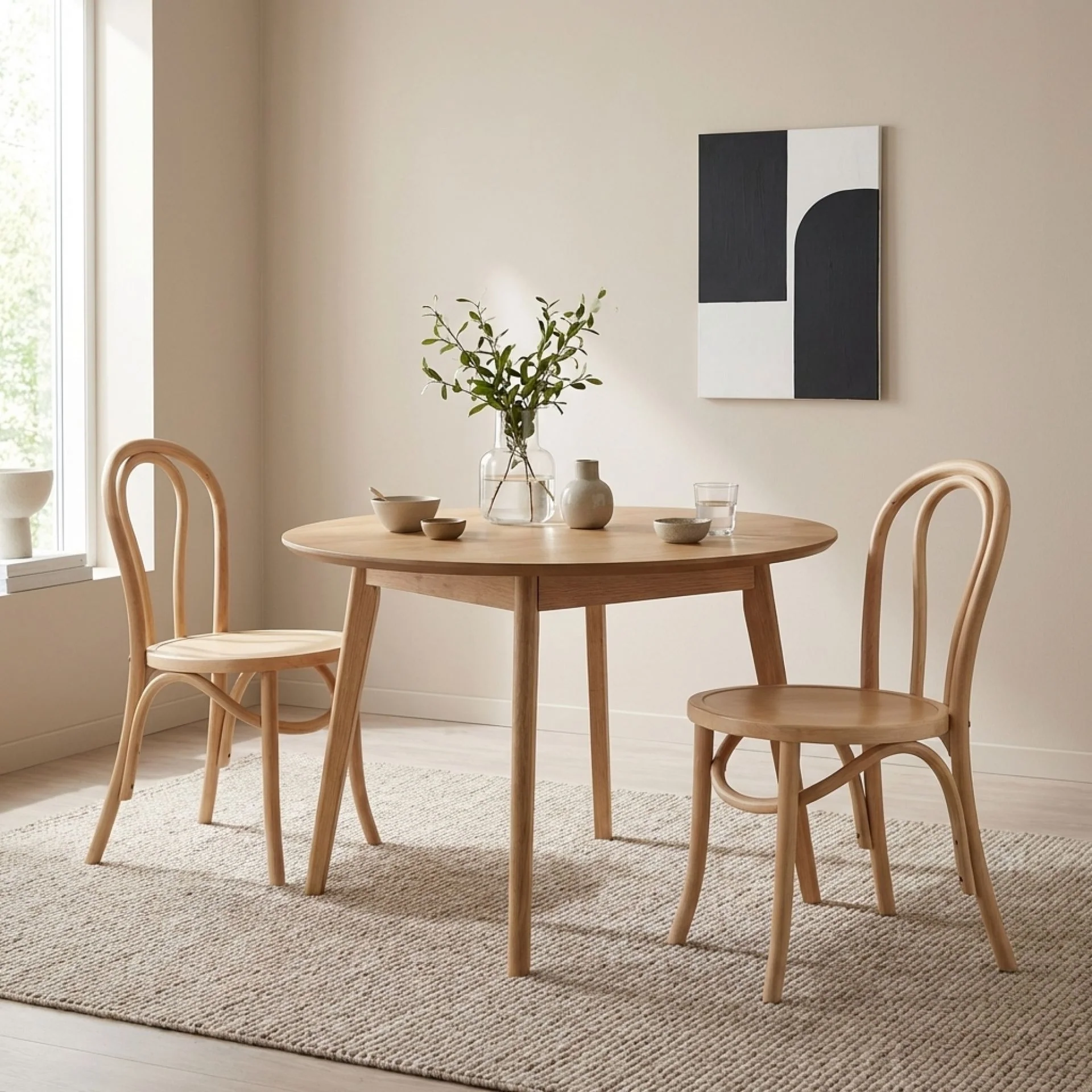Joshua Thonet Replica Dining Chair - Set of 2 - Natural