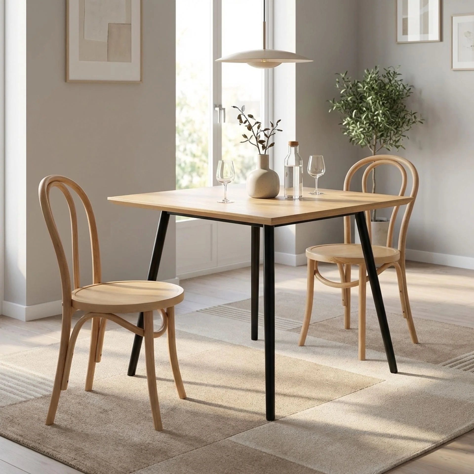 Joshua Thonet Replica Dining Chair - Set of 2 - Natural - Image 3