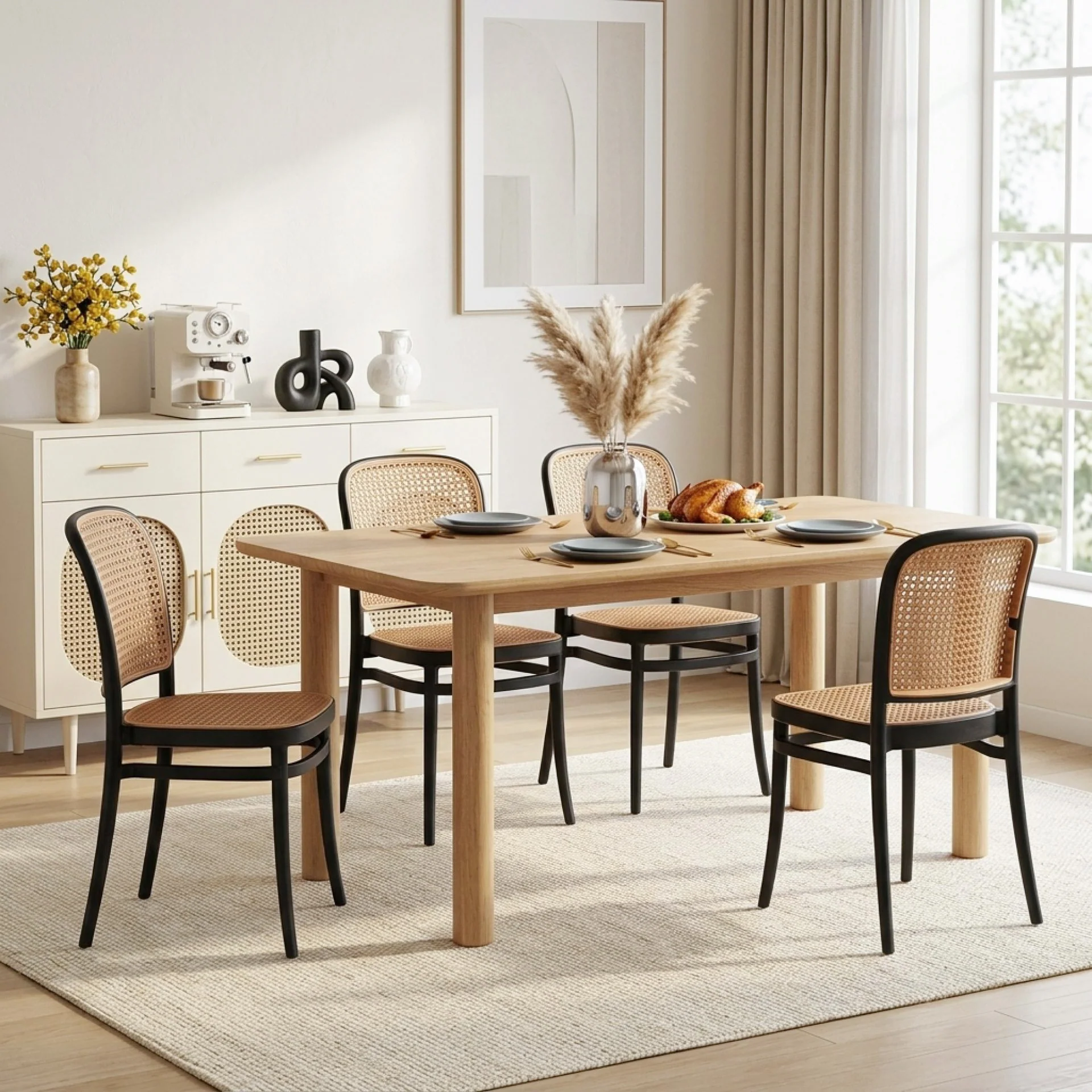 Josiah Dining Chair - Set of 4 - Black - Image 5