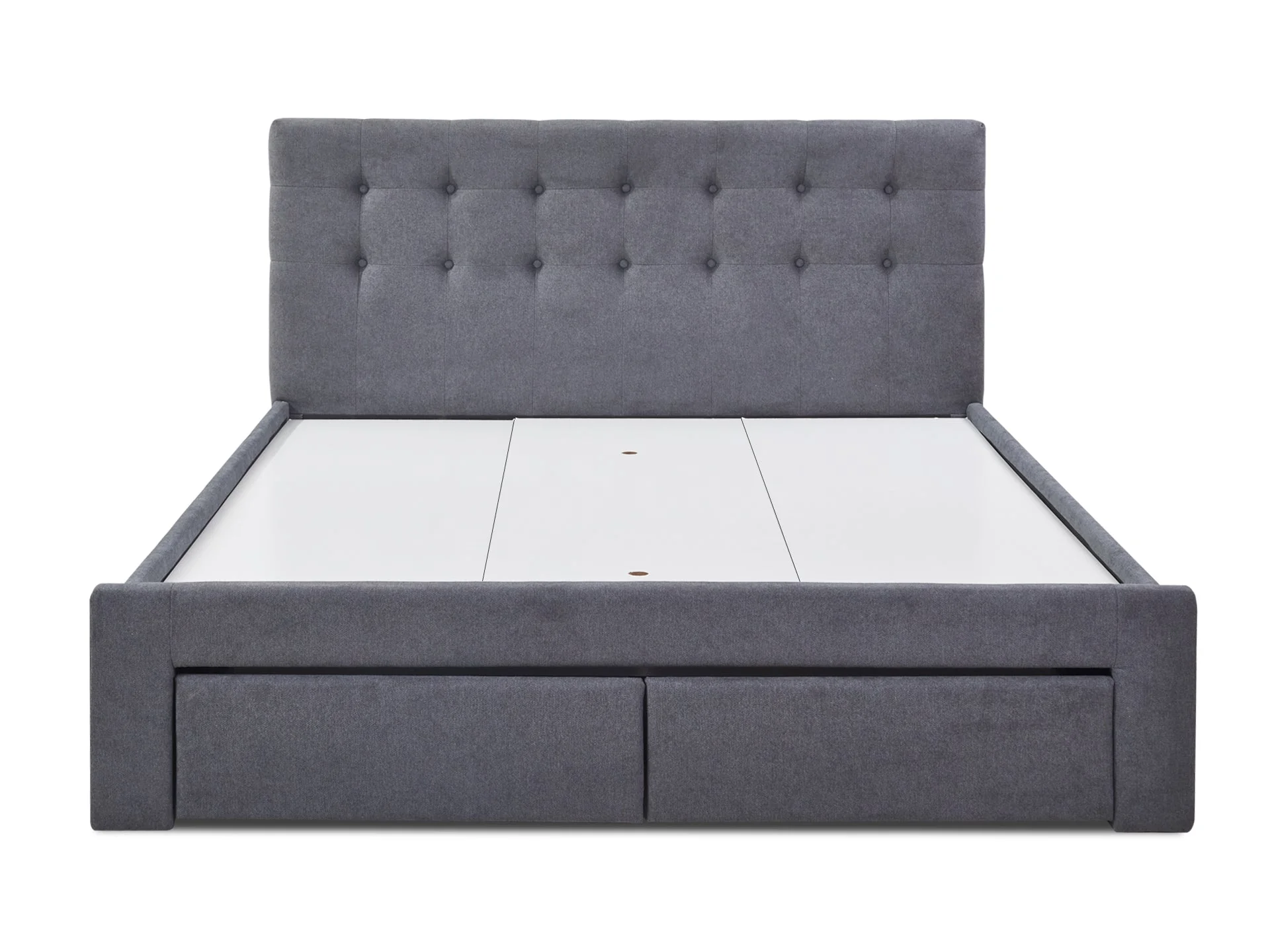 JULIAN King Bed Frame with Storage - DARK GREY - Image 3