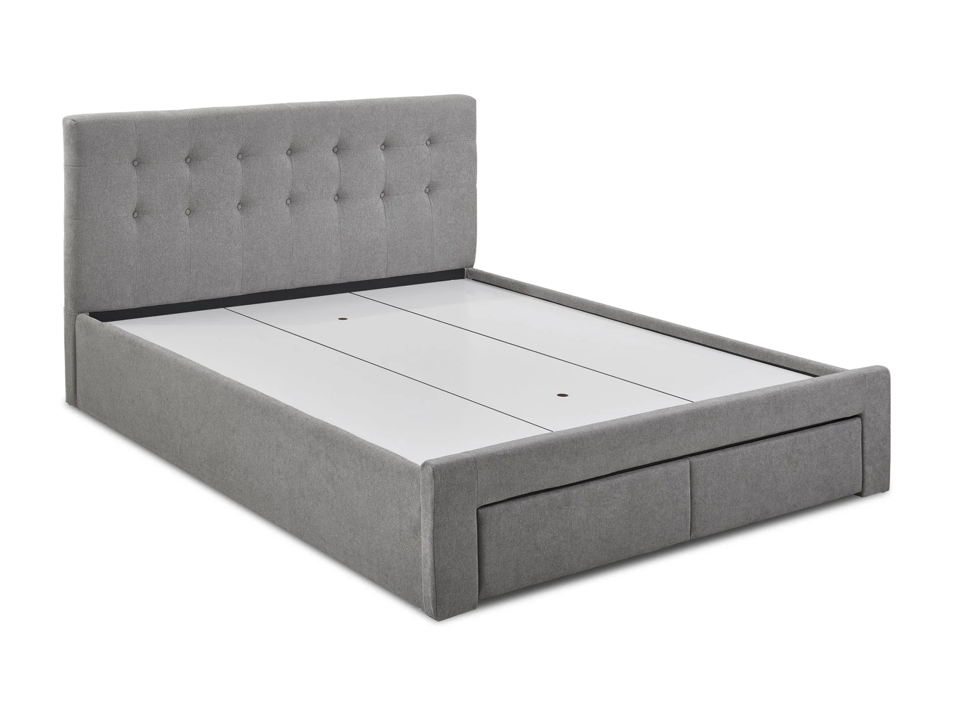 JULIAN King Bed Frame with Storage - LIGHT GREY - Image 2