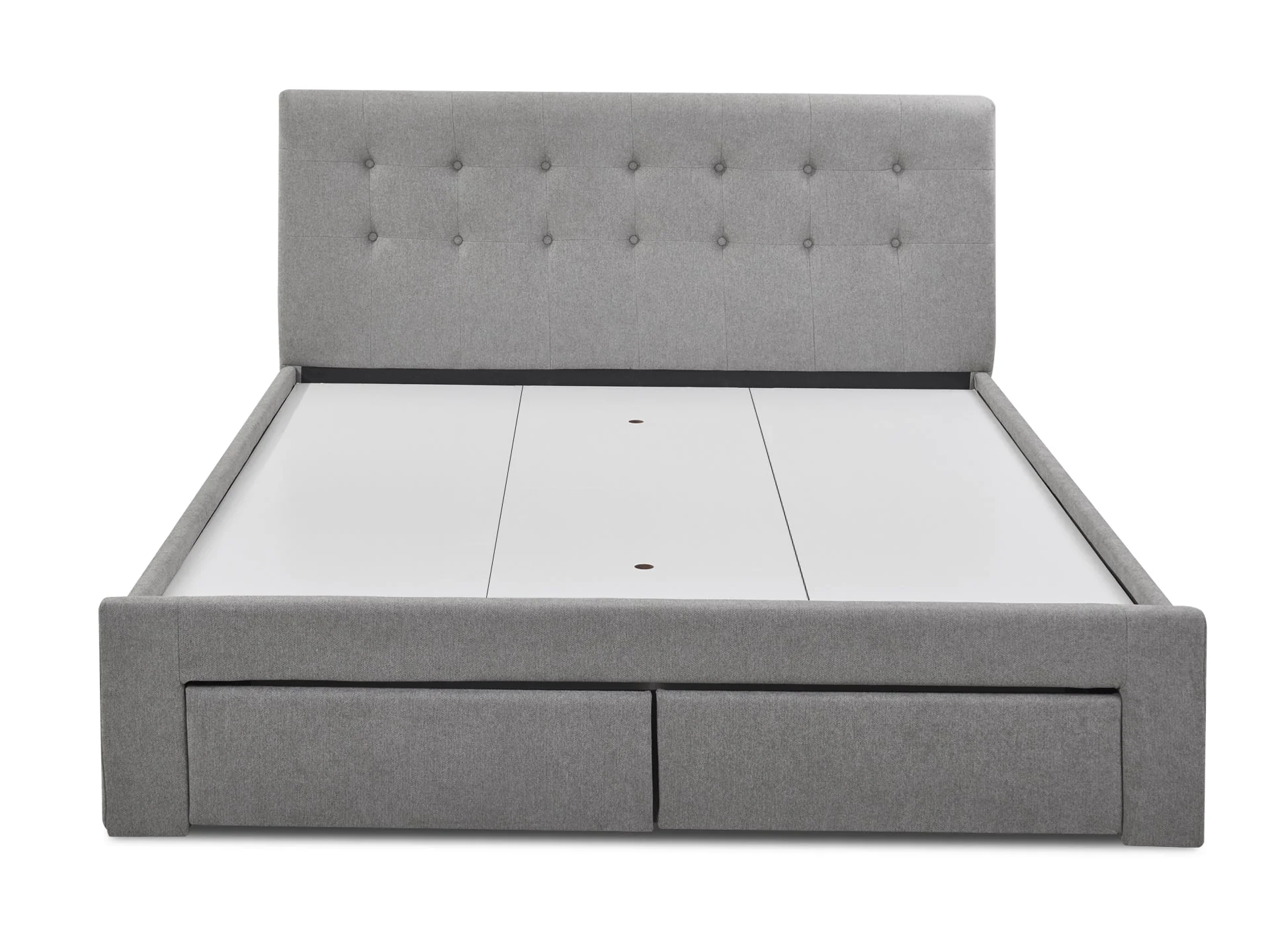 JULIAN King Bed Frame with Storage - LIGHT GREY - Image 3