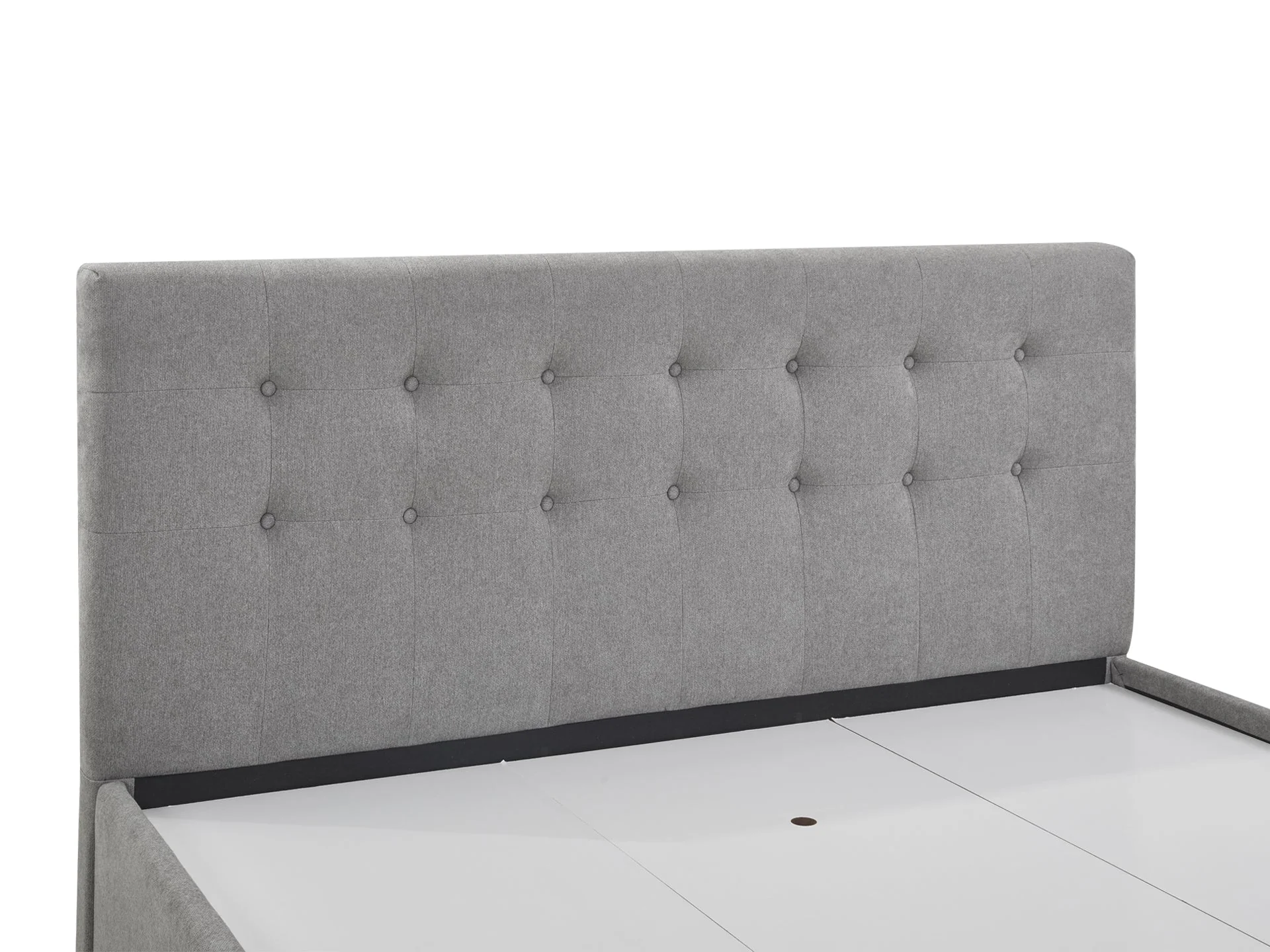 JULIAN King Bed Frame with Storage - LIGHT GREY - Image 6