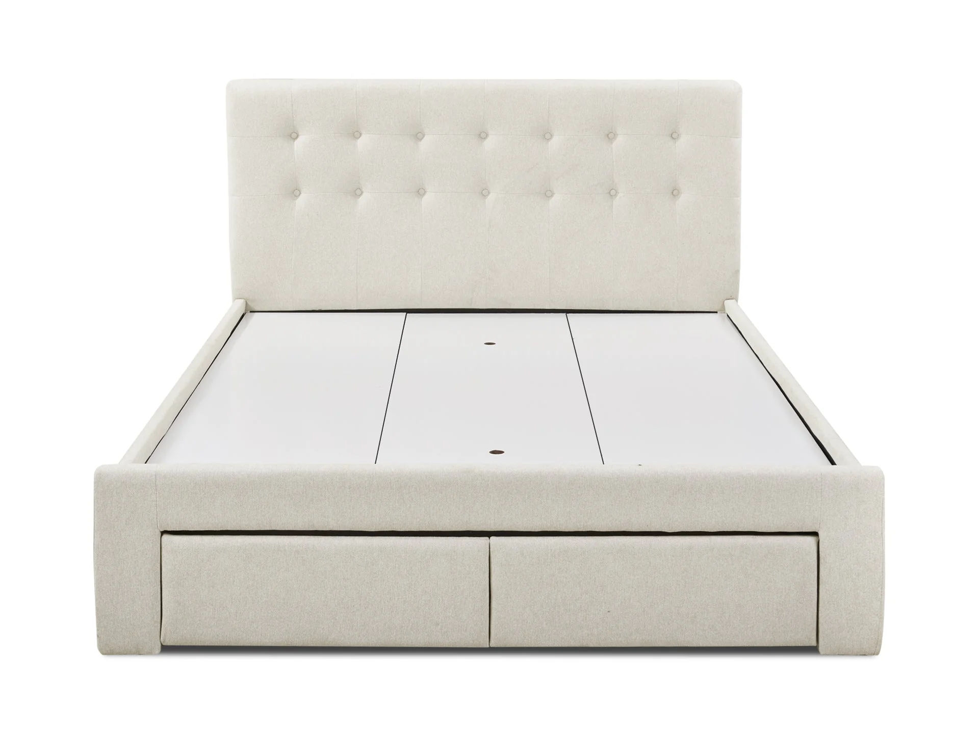 JULIAN Queen Bed Frame with Storage - BEIGE - Image 3