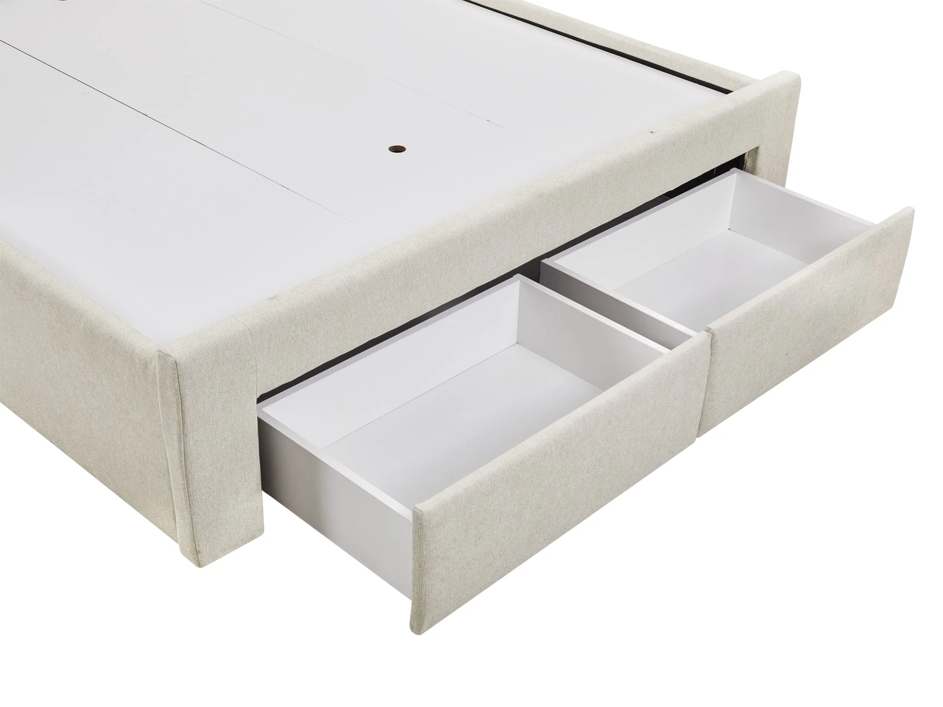 JULIAN Queen Bed Frame with Storage - BEIGE - Image 6