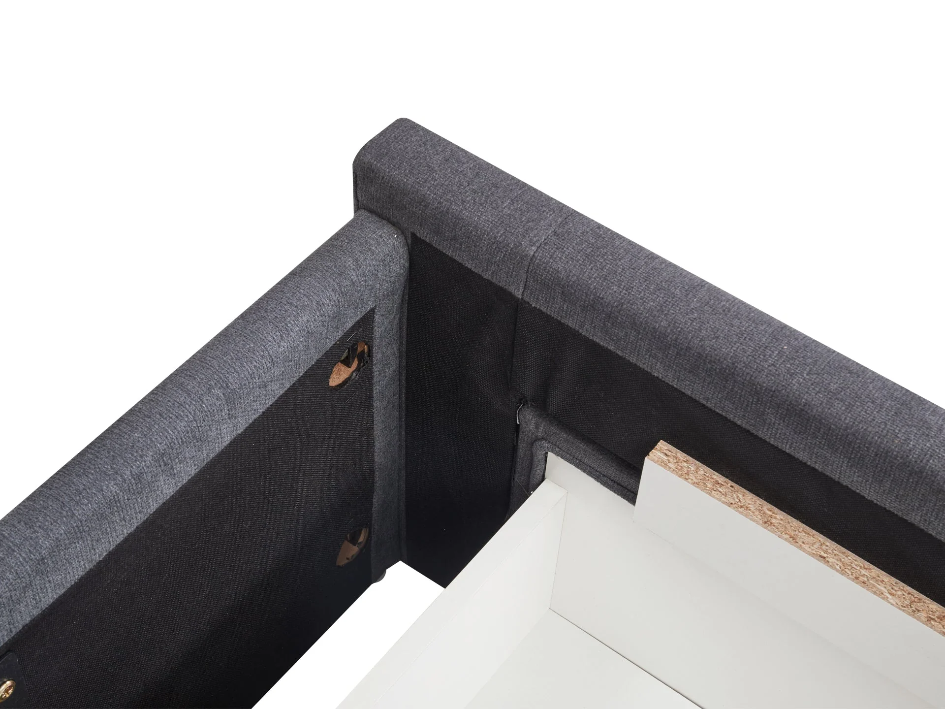 JULIAN Queen Bed Frame with Storage - DARK GREY - Image 10