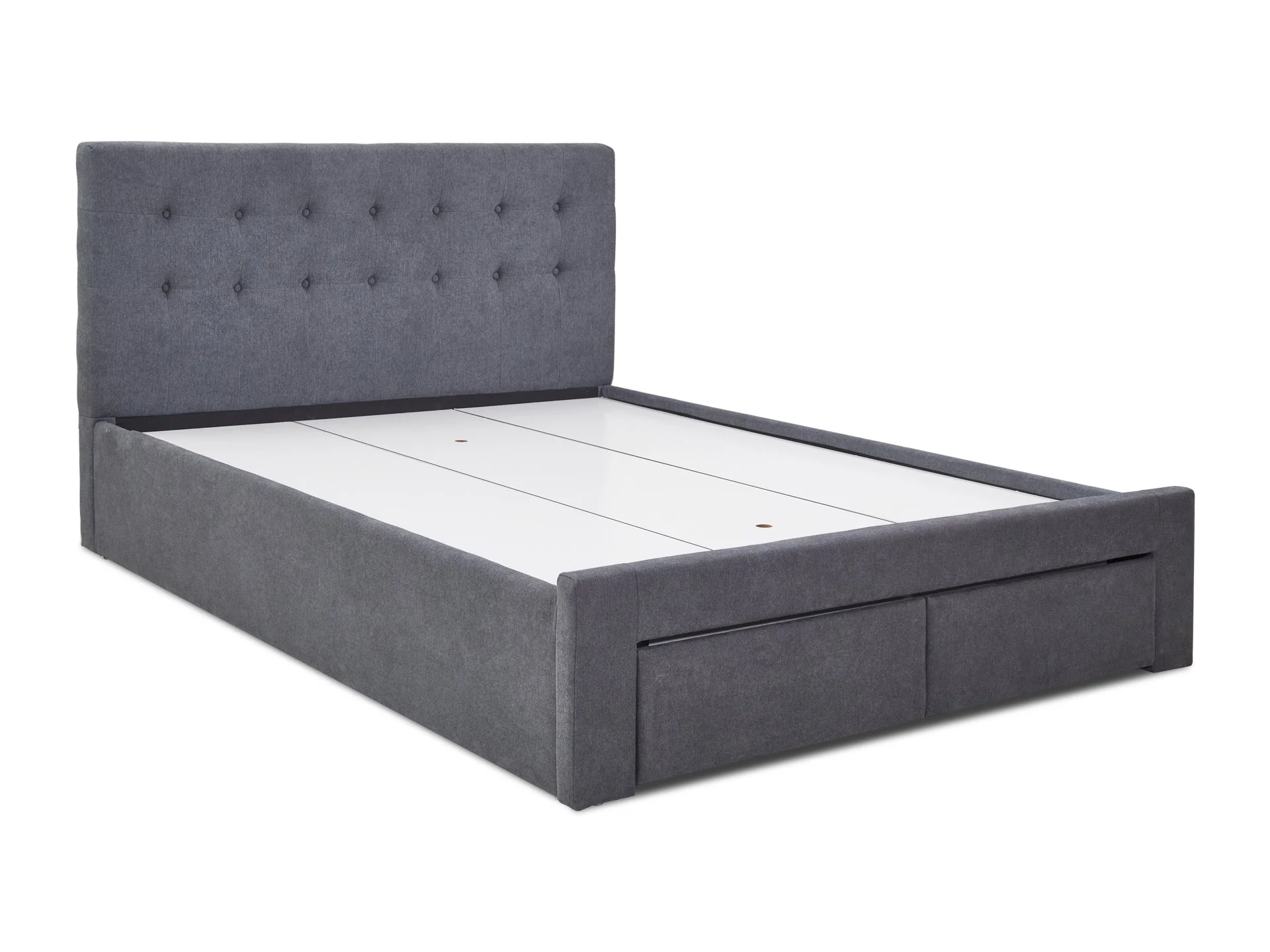 JULIAN Queen Bed Frame with Storage - DARK GREY - Image 2