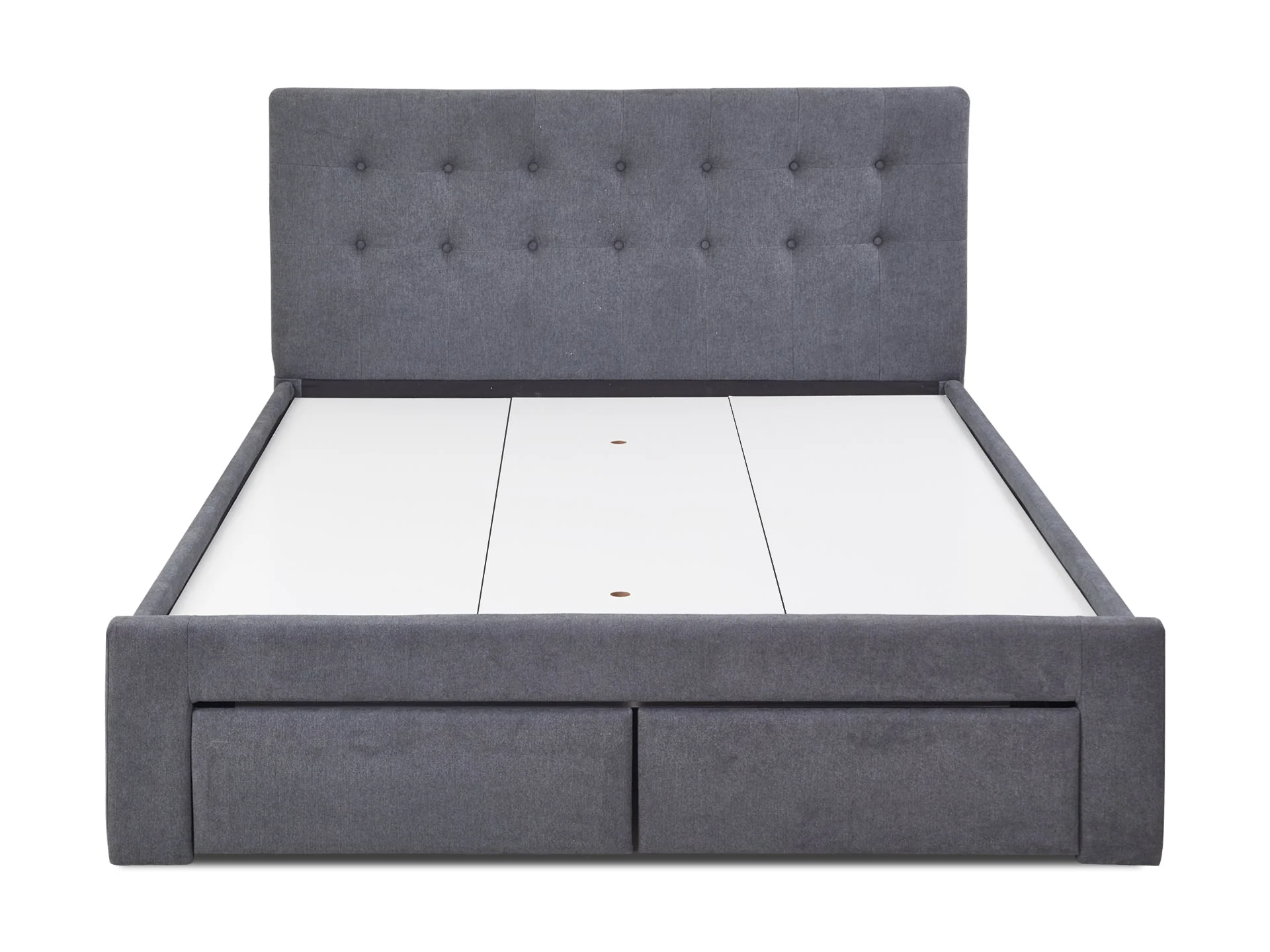 JULIAN Queen Bed Frame with Storage - DARK GREY - Image 4