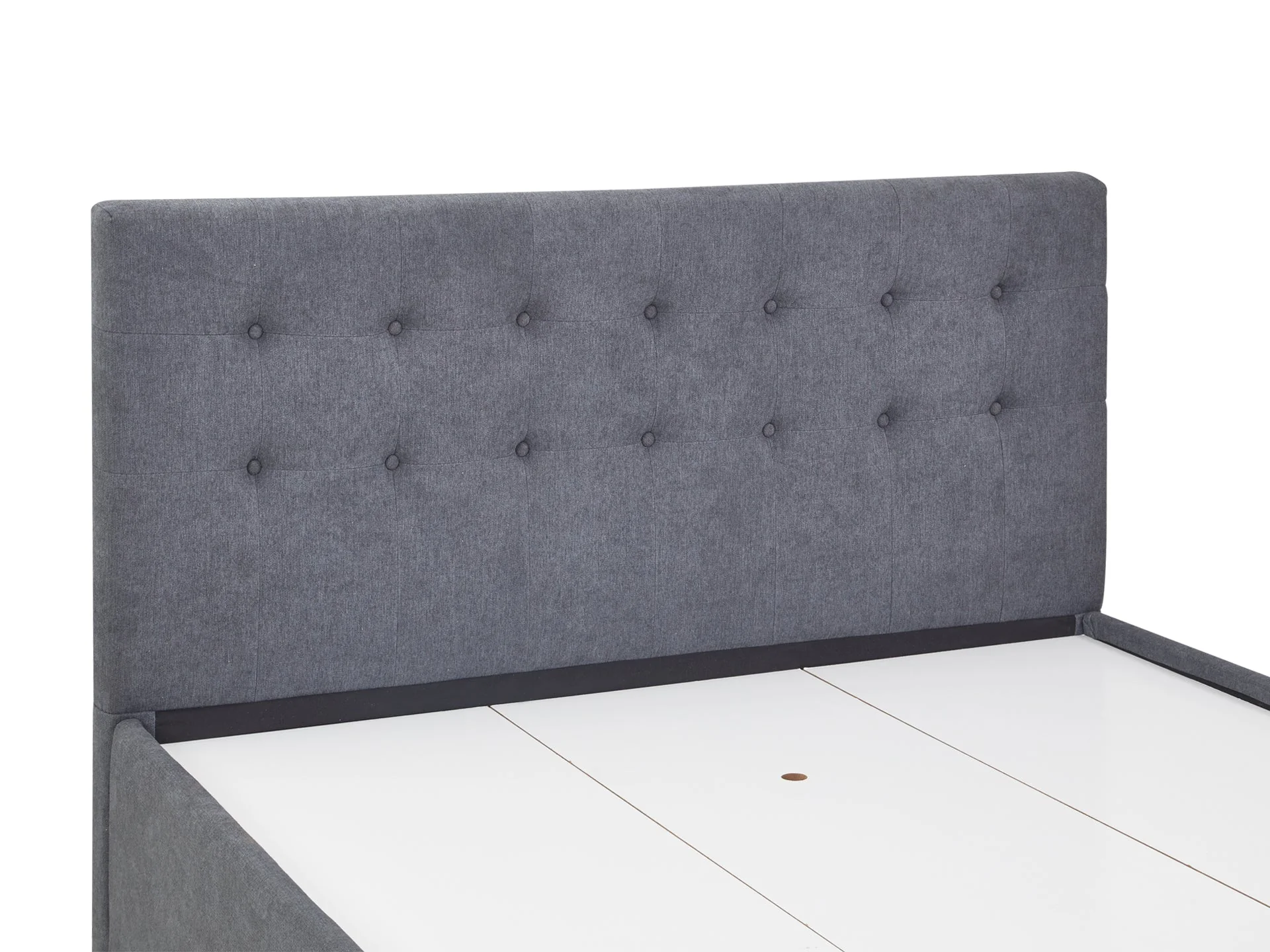 JULIAN Queen Bed Frame with Storage - DARK GREY - Image 6