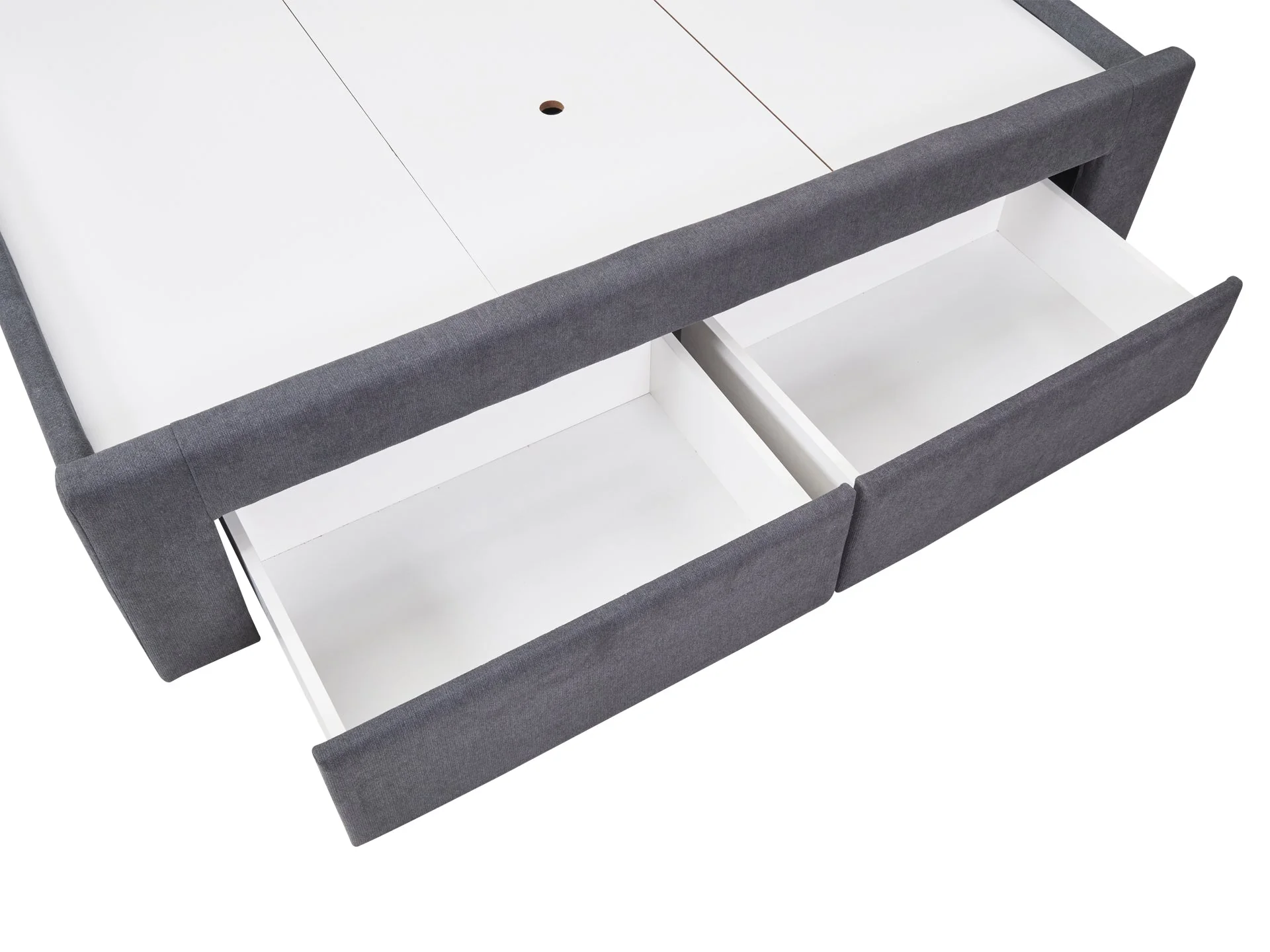JULIAN Queen Bed Frame with Storage - DARK GREY - Image 7