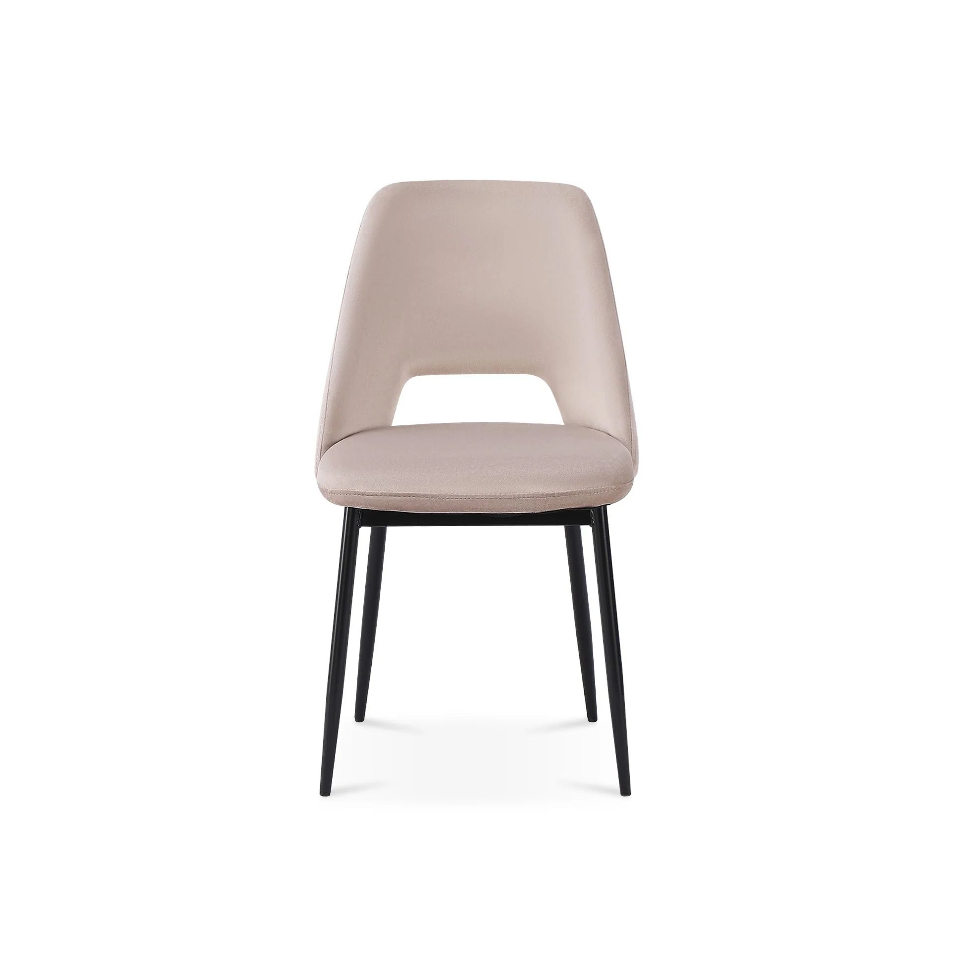 Julie Dining Chair - Set of 4 - Light Brown + Black - Image 5