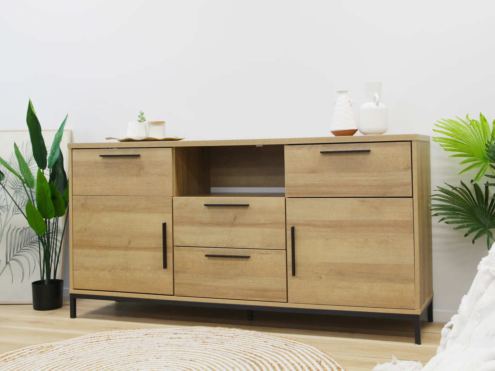 Kaden Sideboard Buffet Table - Oak - Image 10
