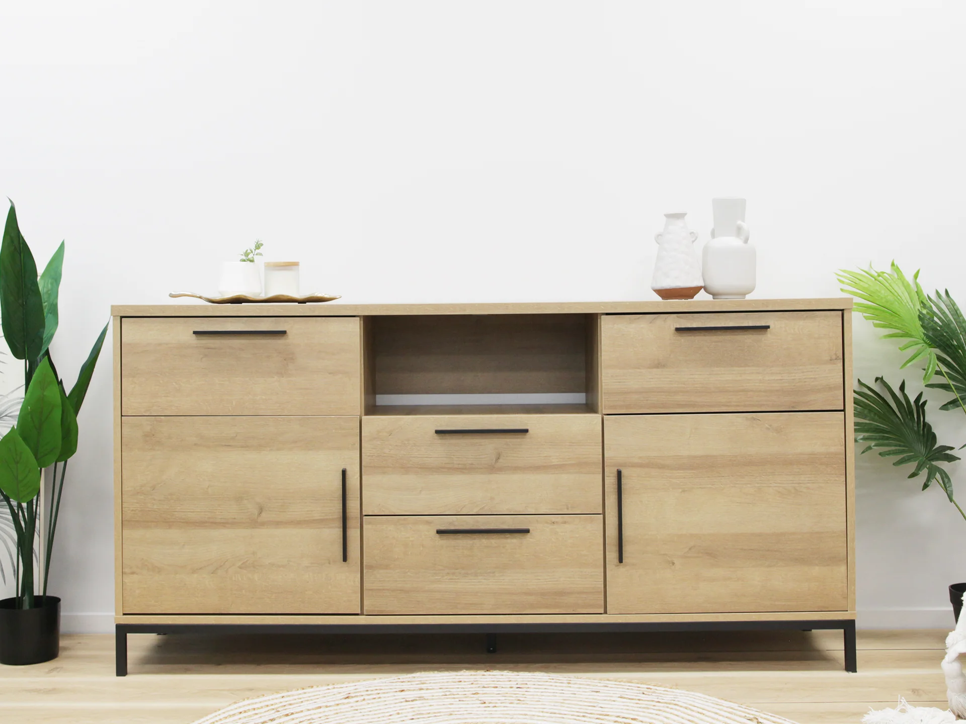 Kaden Sideboard Buffet Table - Oak - Image 2
