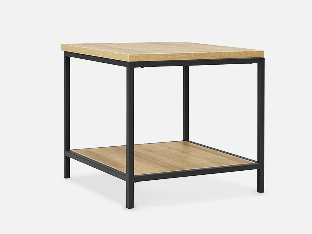 KADEN Square Coffee Table Side Table - Oak - Image 2