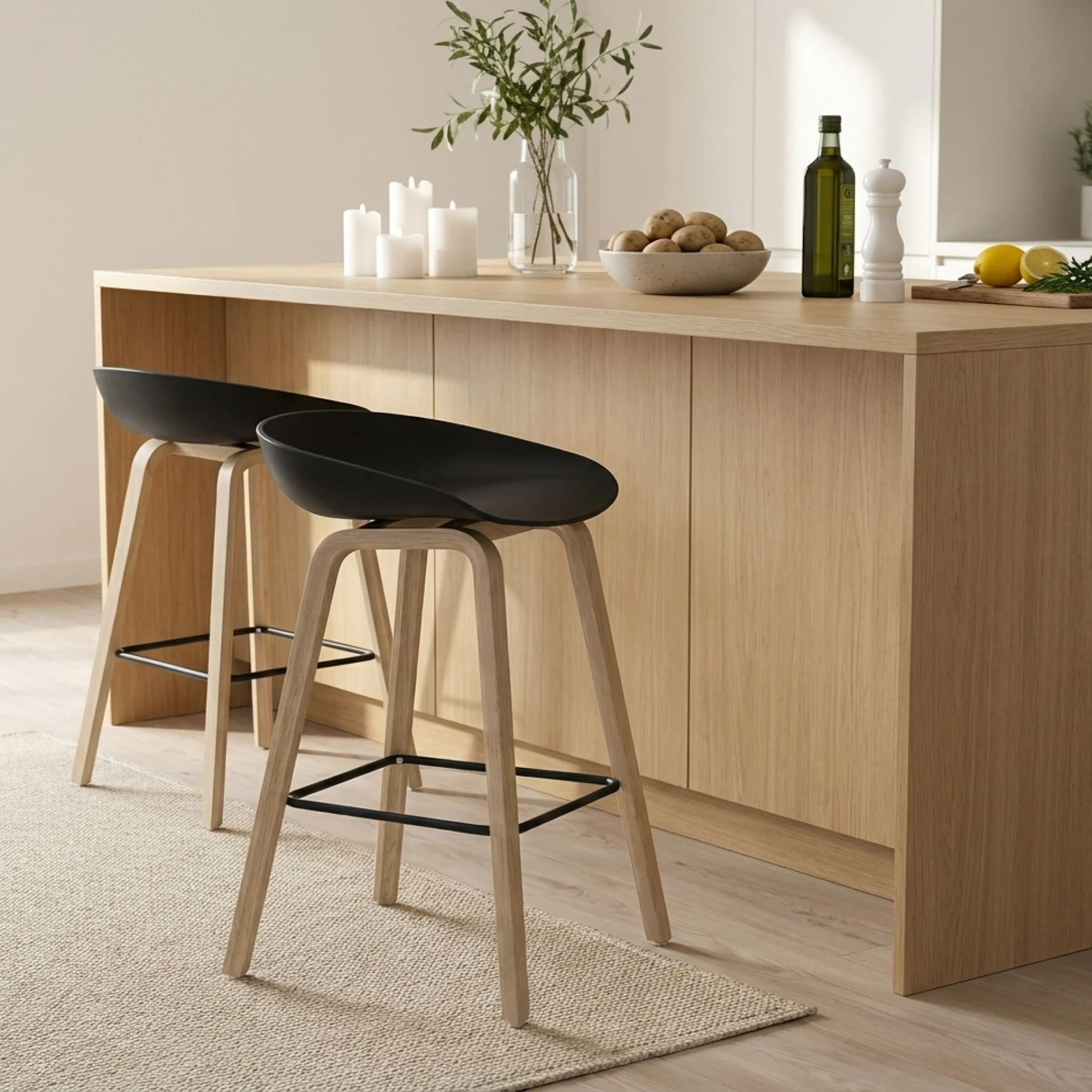 Kai Bar Stool Metal Barstool 65cm - Black - Image 6