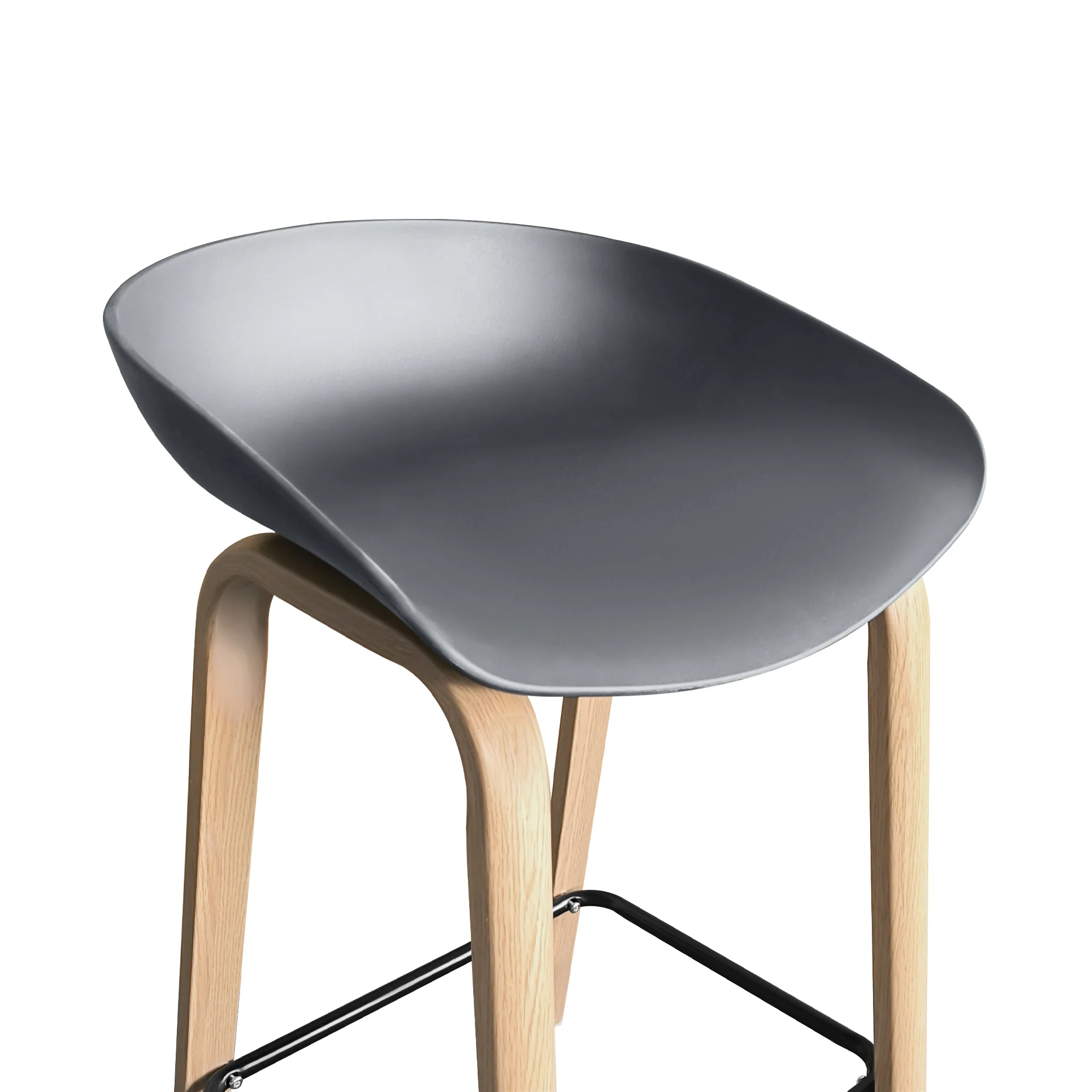 Kai Bar Stool Metal Barstool 65cm - Grey - Image 10