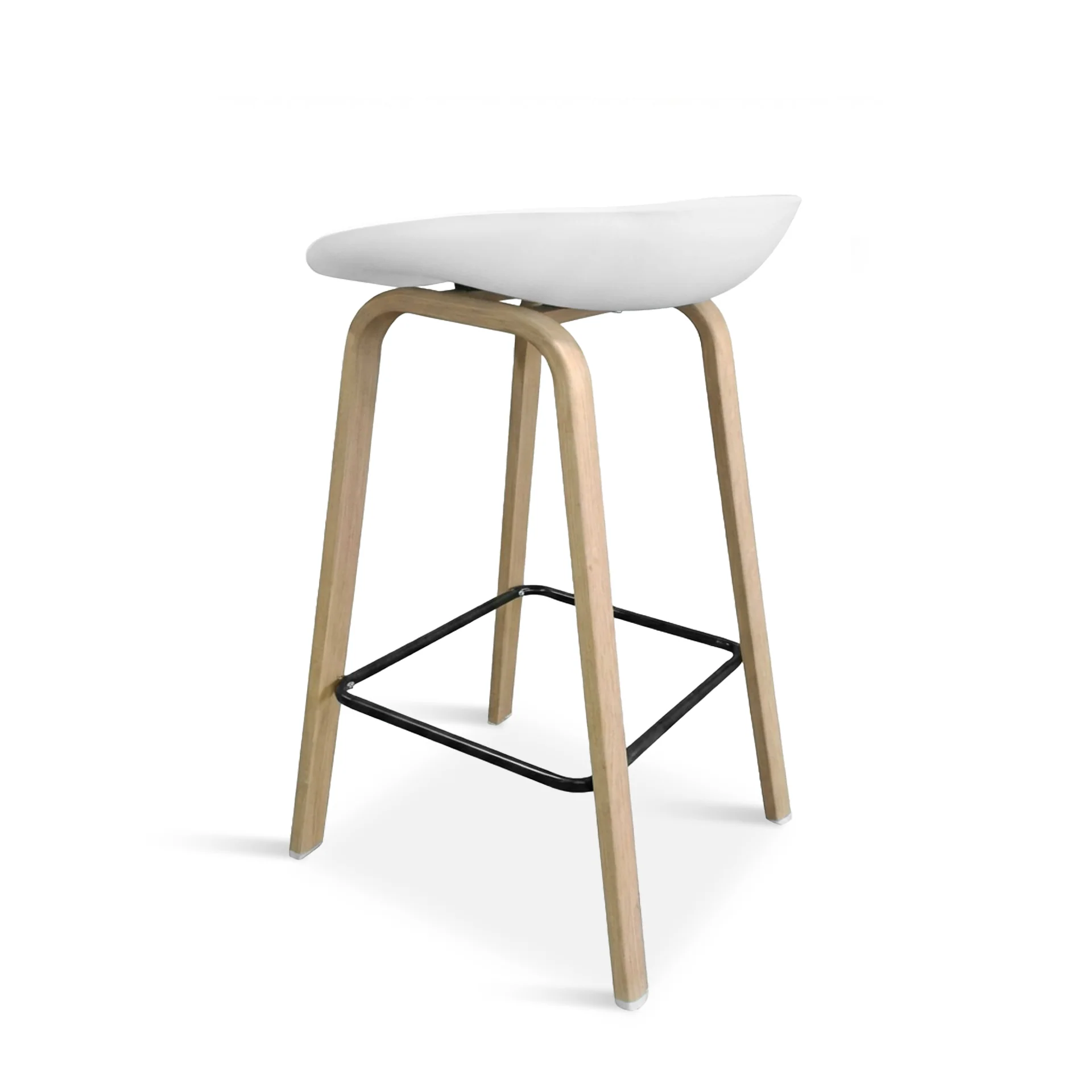 Kai Bar Stool Metal Barstool 65cm - White - Image 10