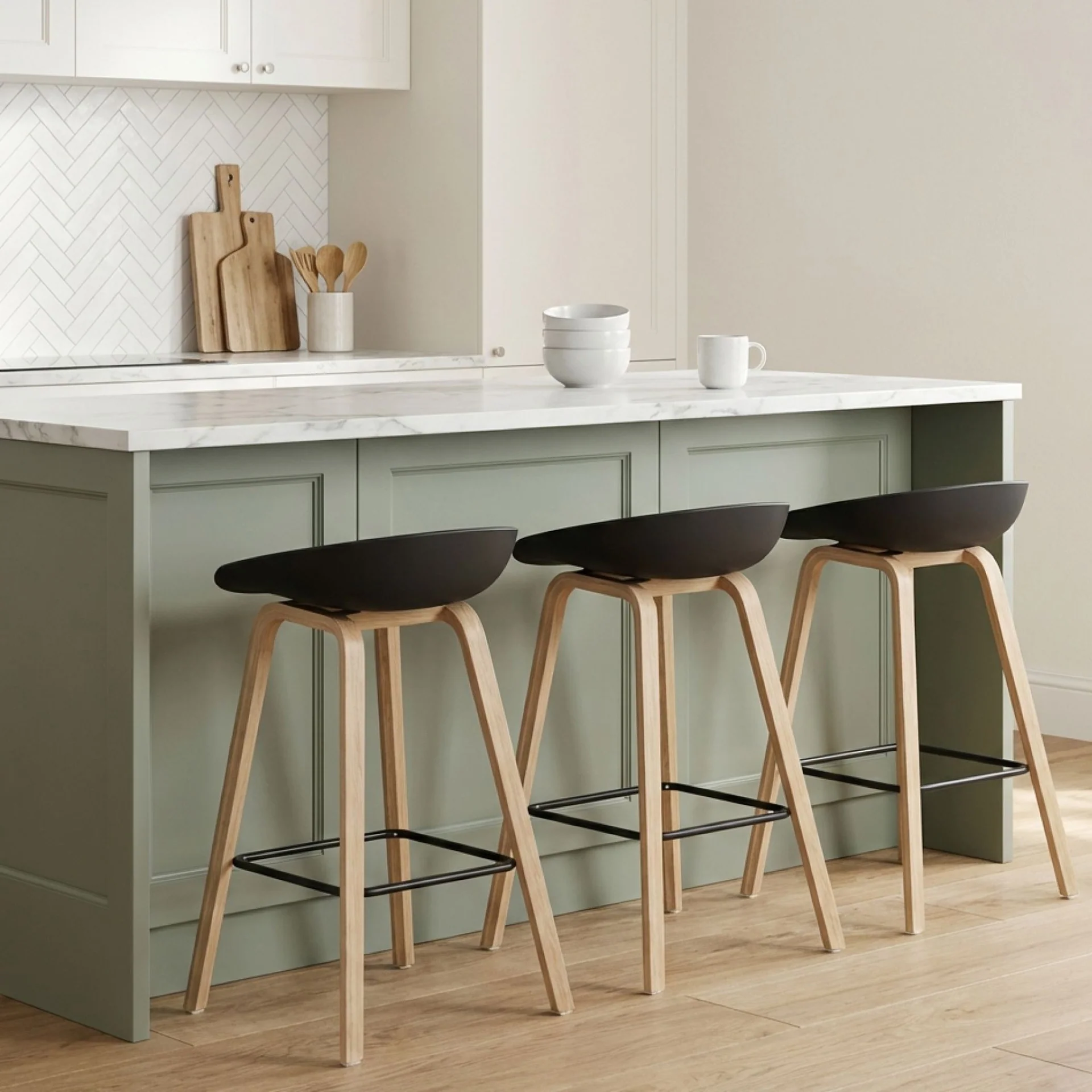 Kai Bar Stool Metal Barstool 75cm - Black - Image 3