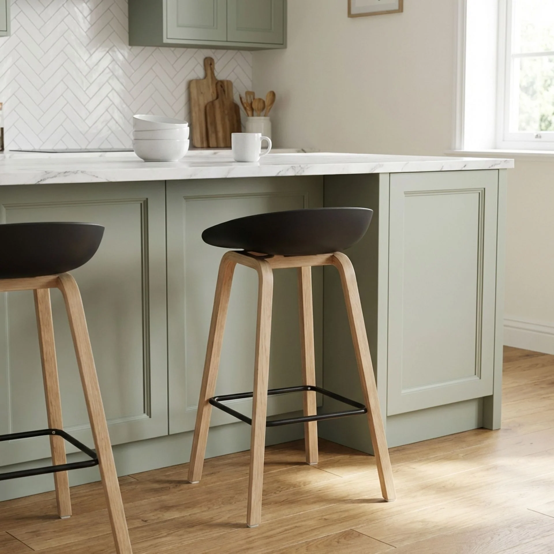 Kai Bar Stool Metal Barstool 75cm - Black - Image 5