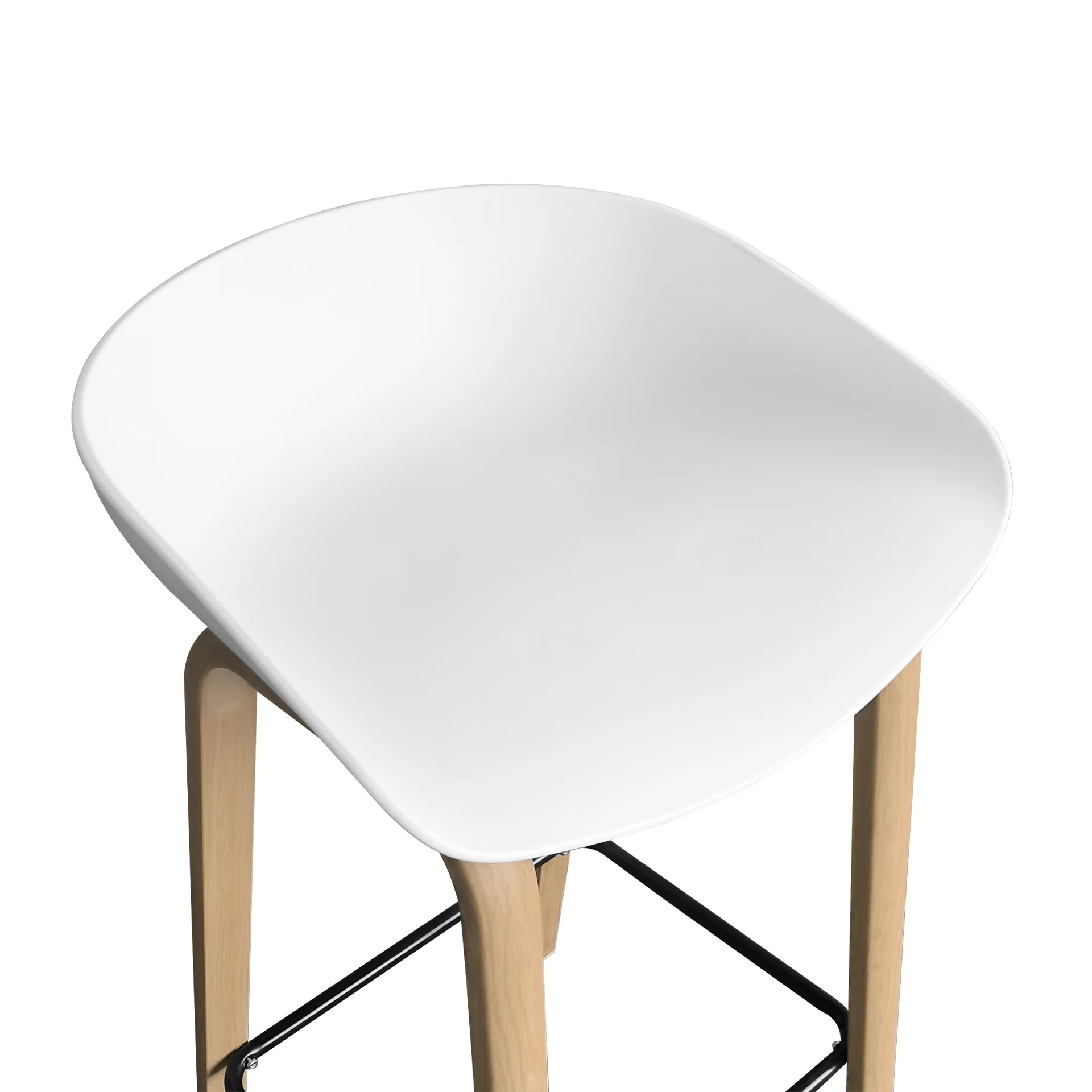 Kai Bar Stool Metal Barstool 75cm - White - Image 10