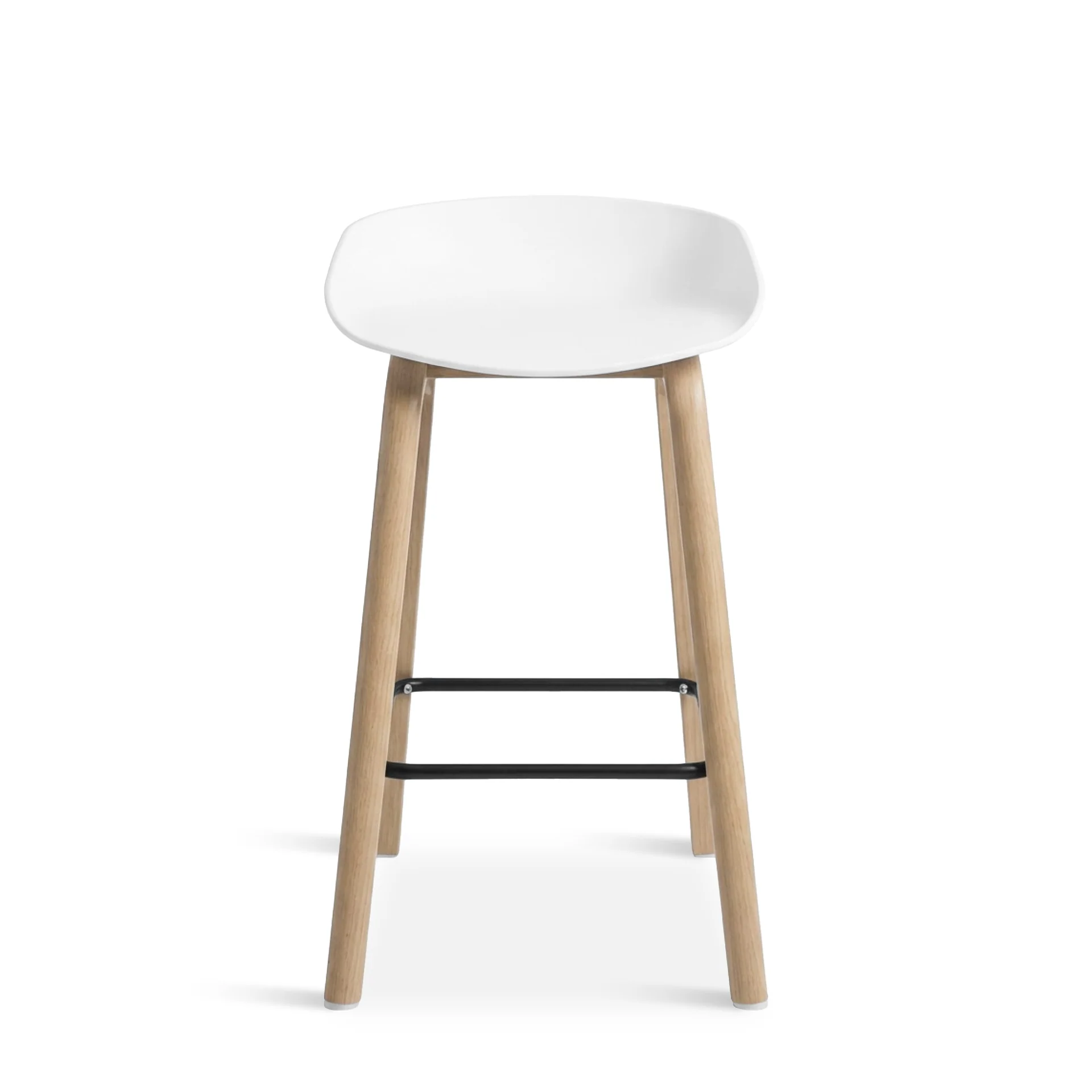 Kai Bar Stool Metal Barstool 75cm - White - Image 8