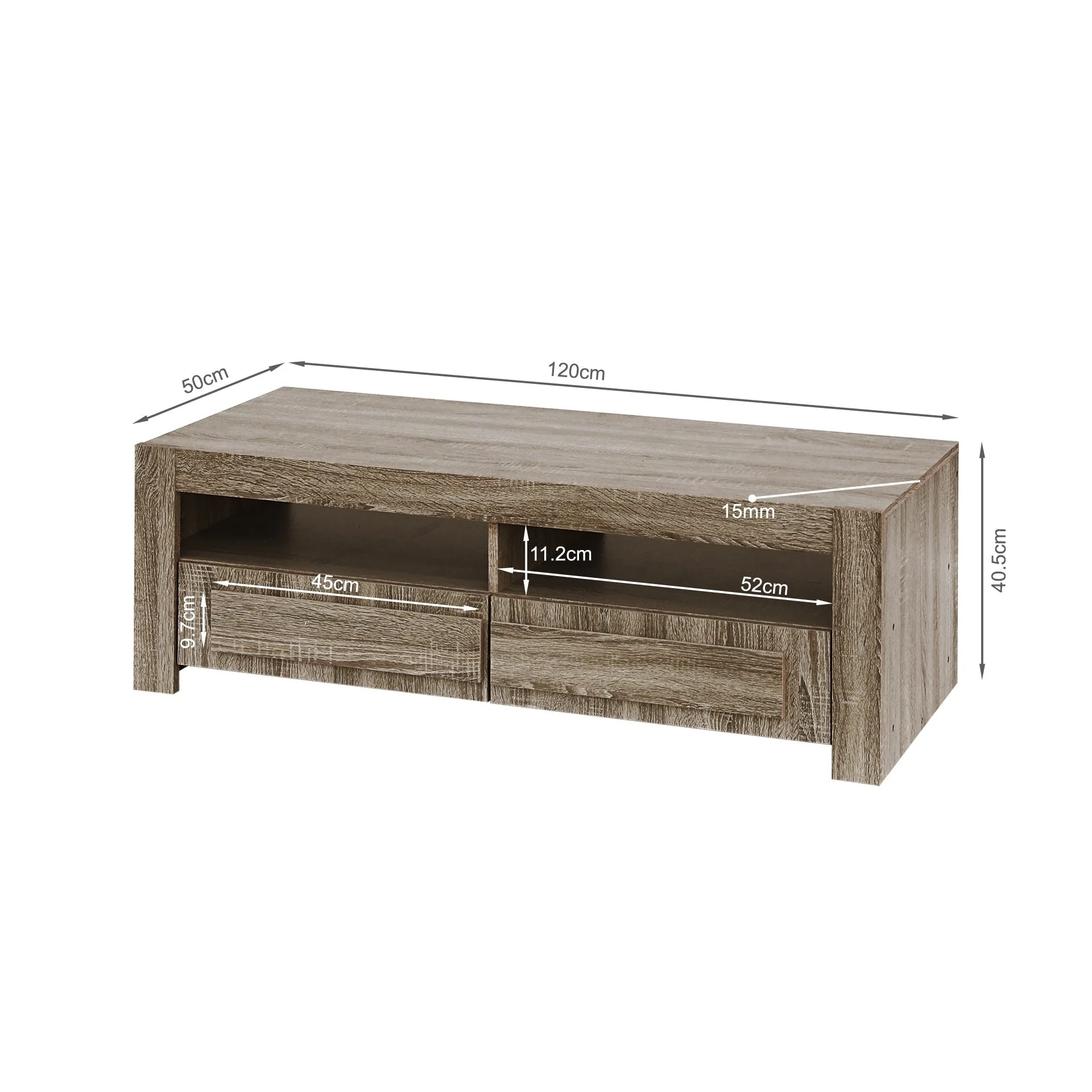 Kalani 1.2m Entertainment Unit - Sonama Oak - Image 10