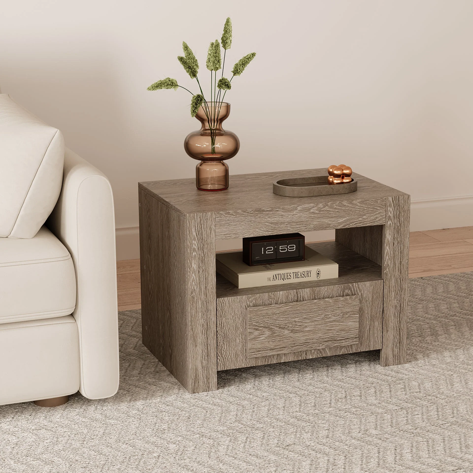 Kalani Bedside Table - Sonama Oak