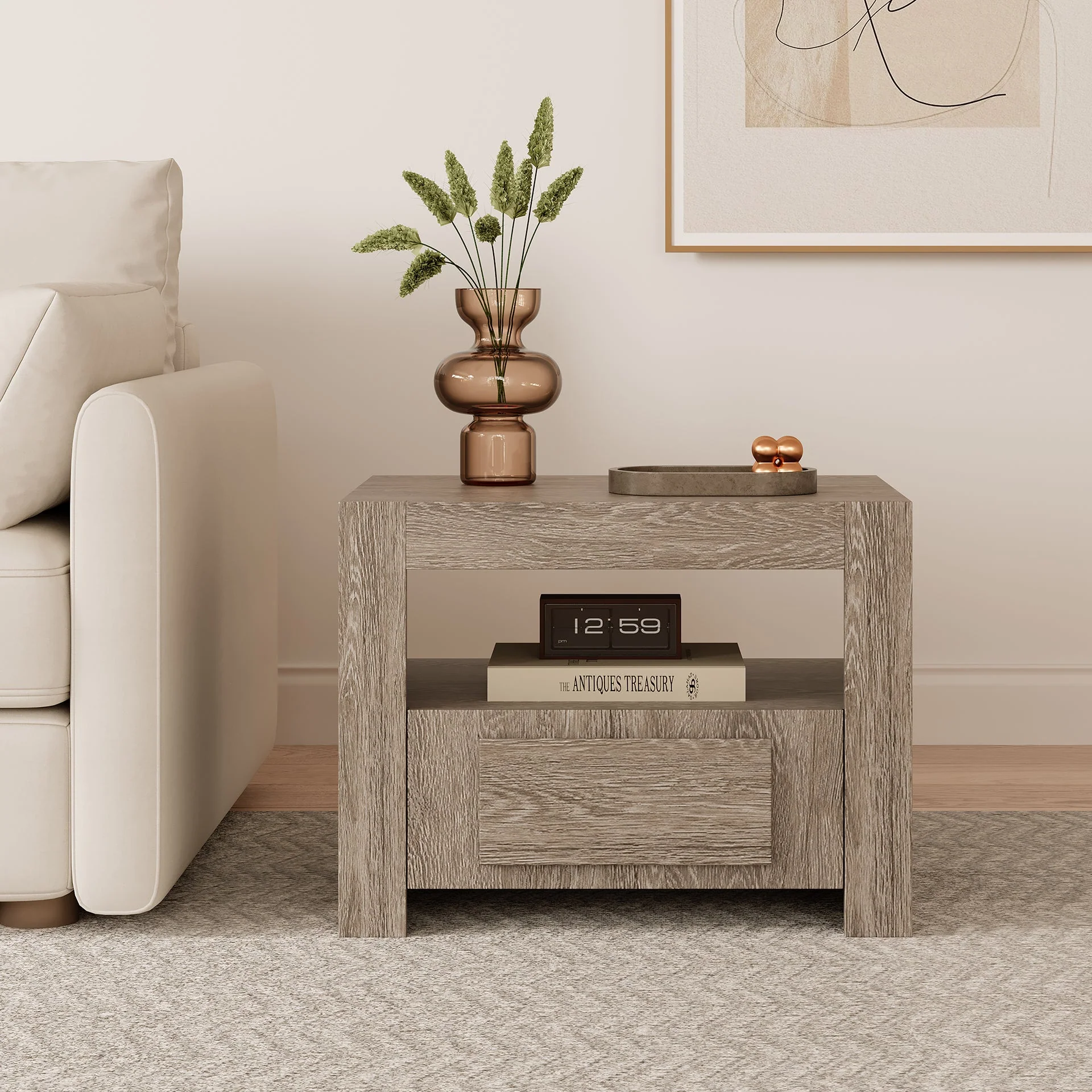 Kalani Bedside Table - Sonama Oak - Image 2