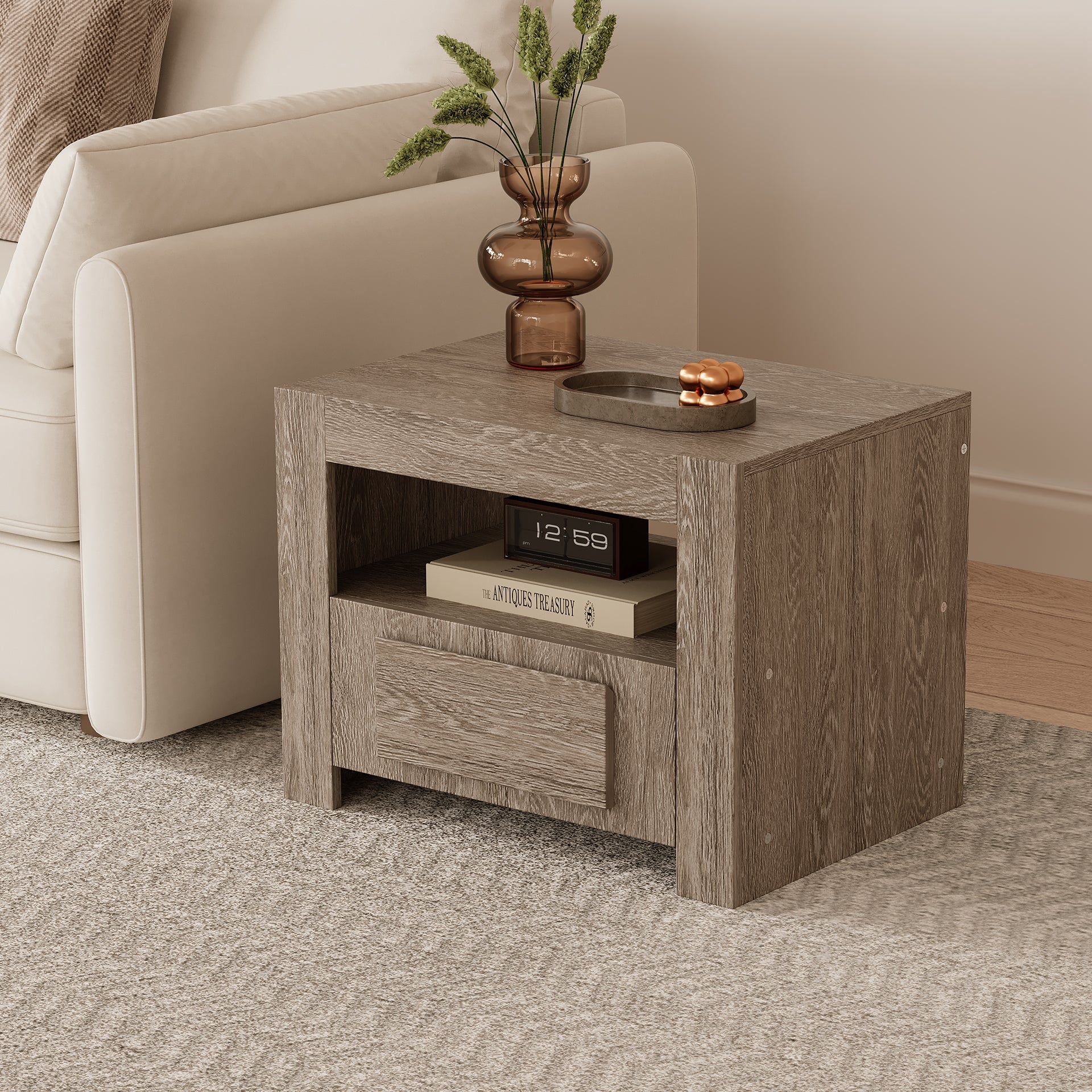 Kalani Bedside Table - Sonama Oak - Image 3