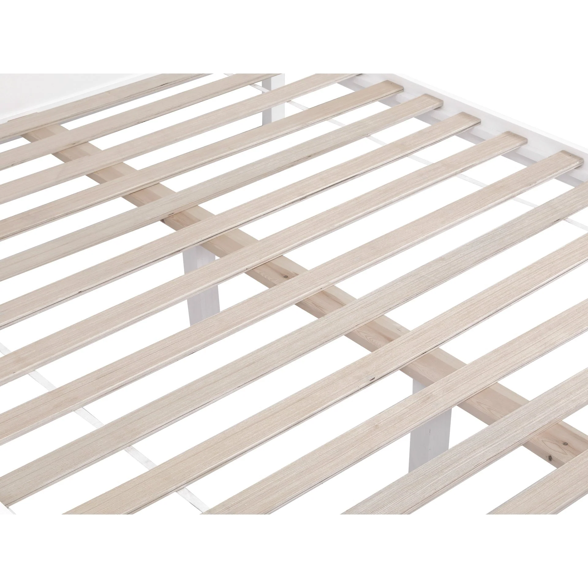 Kamet Double Wooden Bed Frame - White - Image 7