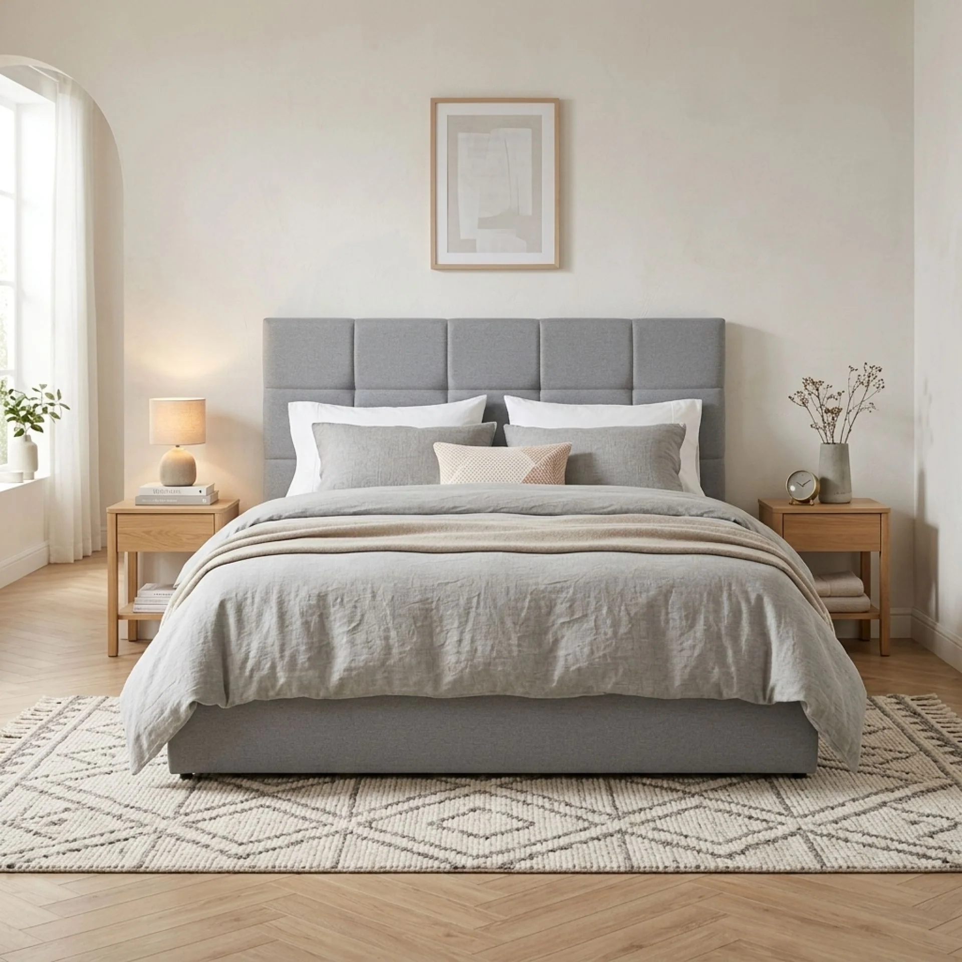 Kano Queen Gas Lift Bed Frame - Grey - Image 5