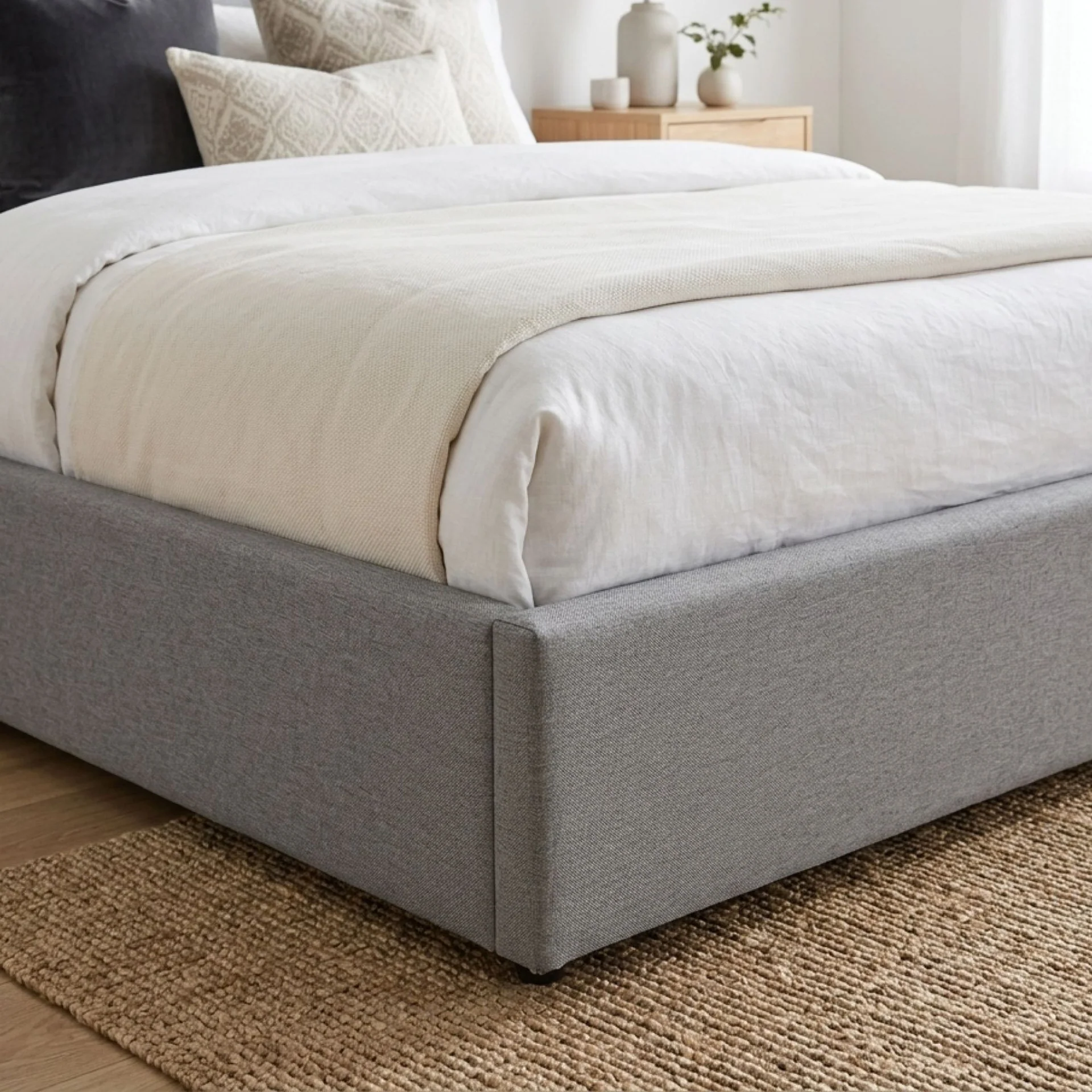 Kano Queen Gas Lift Bed Frame - Grey - Image 7