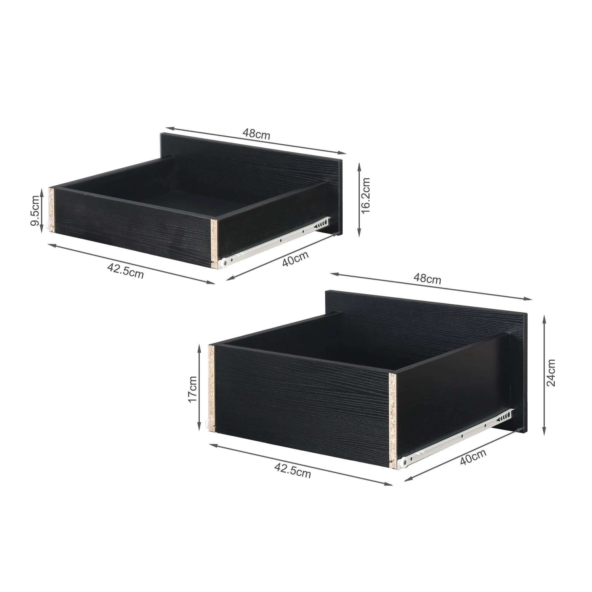 Karter Computer Desk with Drawers - Black - Image 14