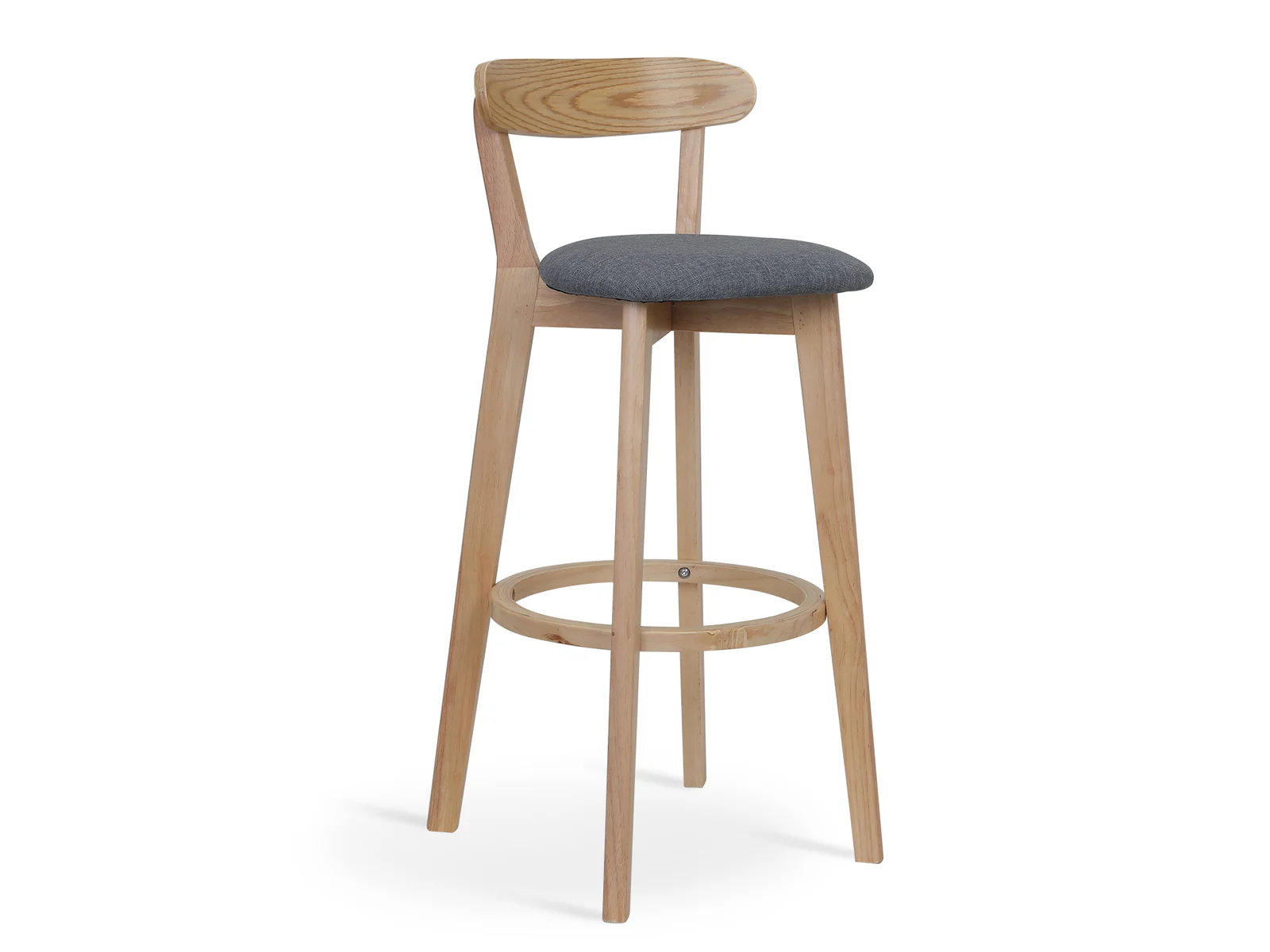 KATE Bar Stool Wooden Barstool GREY - Image 2