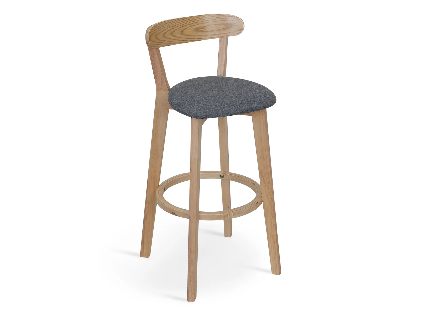 KATE Bar Stool Wooden Barstool GREY - Image 3