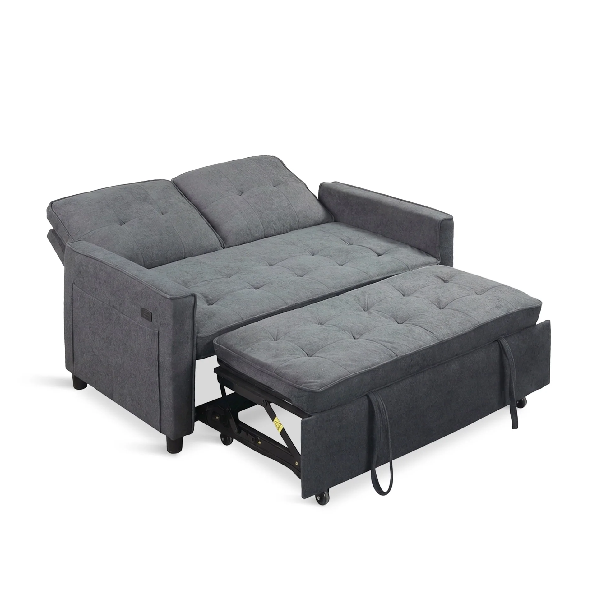 Kauri Boucle 2 Seater Sofa Bed - Dark Grey - Image 12