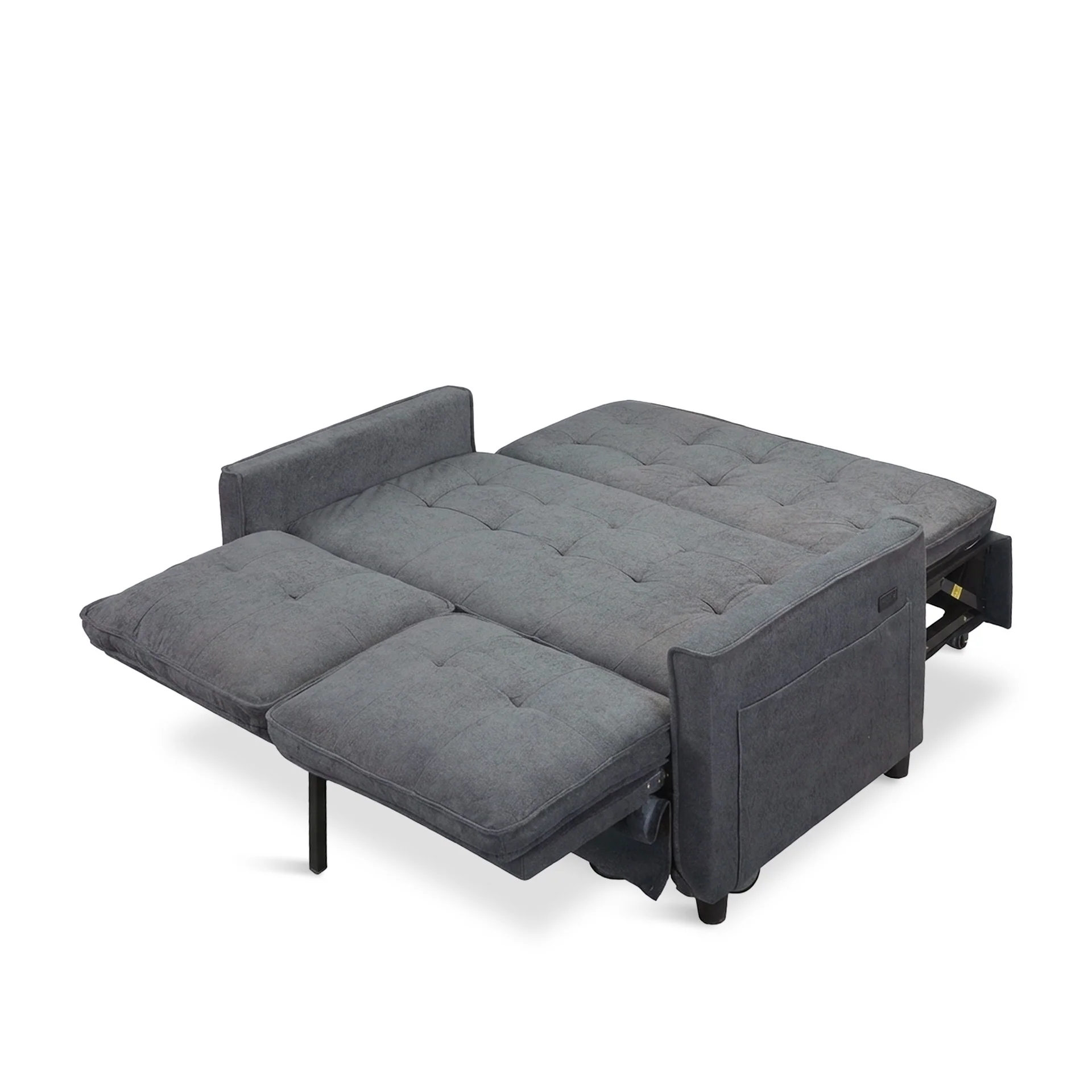 Kauri Boucle 2 Seater Sofa Bed - Dark Grey - Image 14
