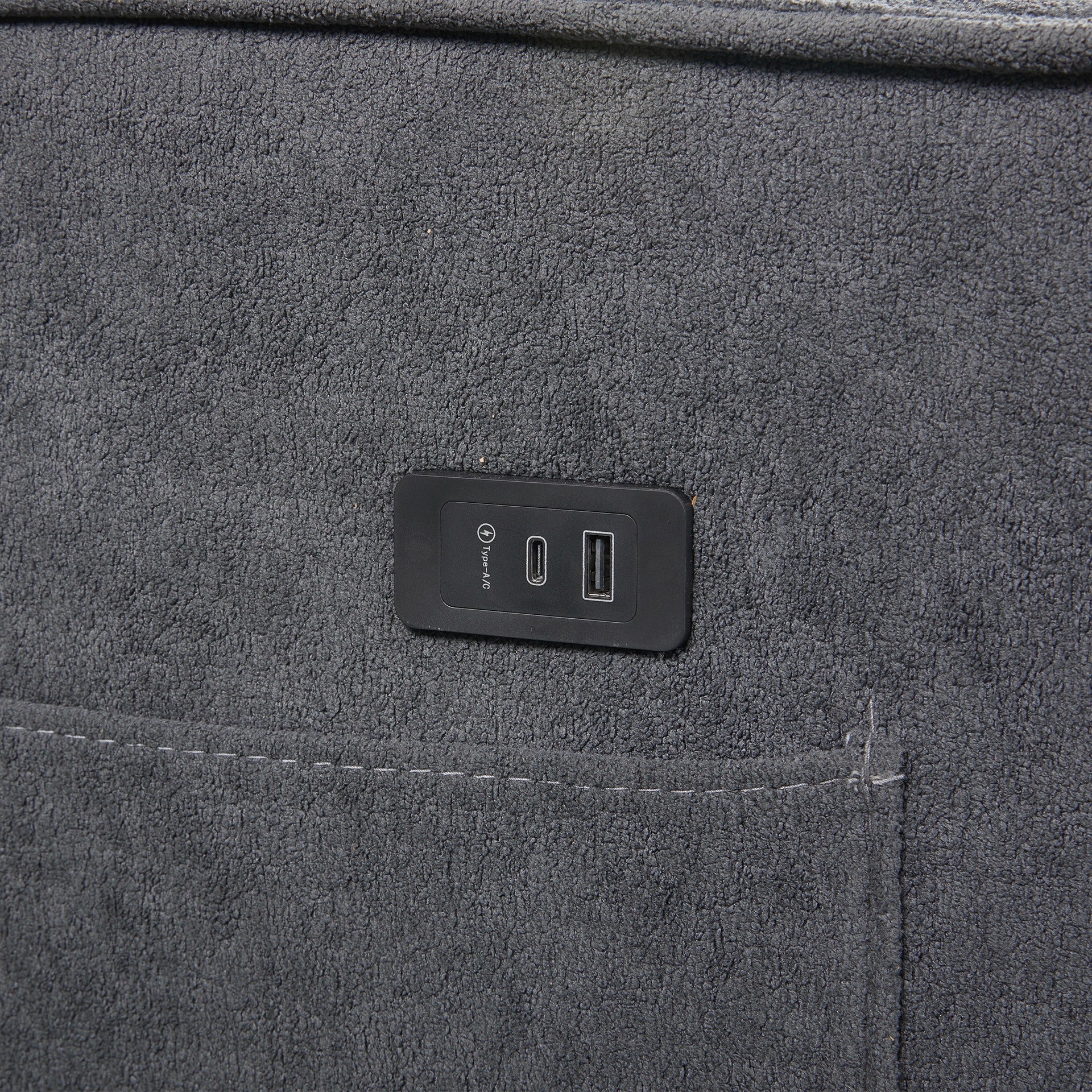 Kauri Boucle 2 Seater Sofa Bed - Dark Grey - Image 18