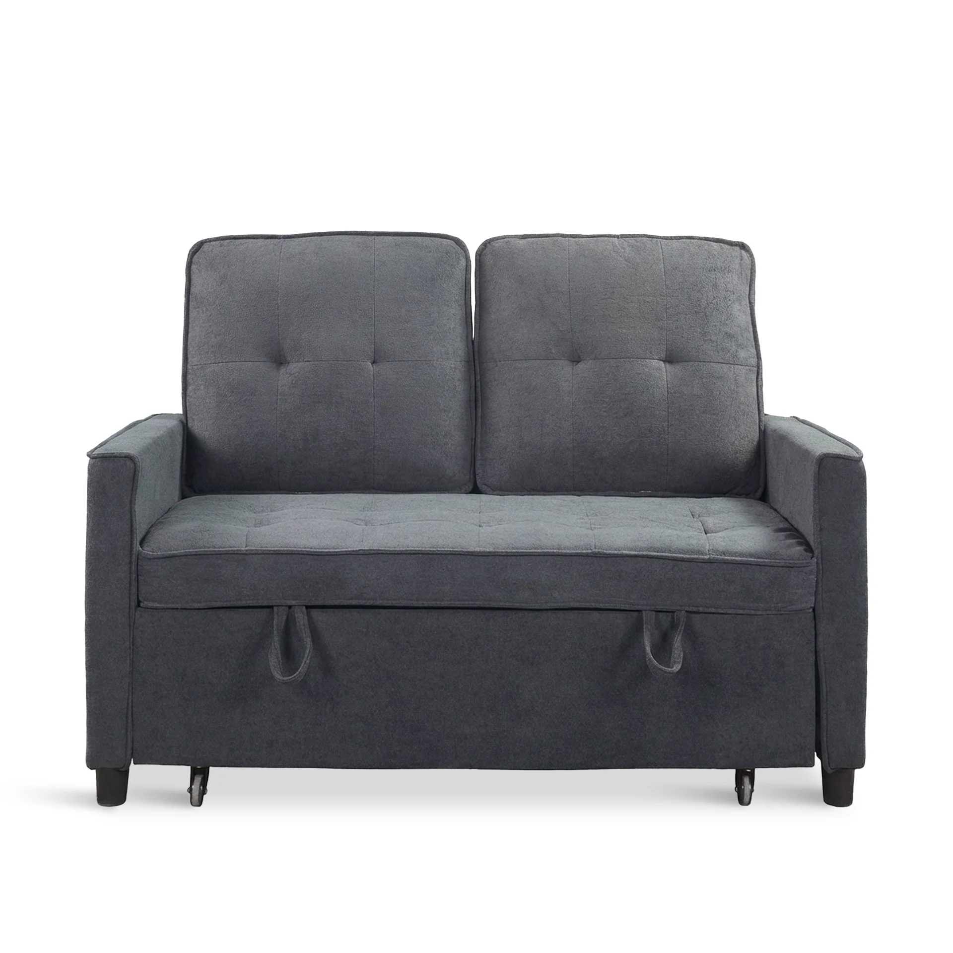 Kauri Boucle 2 Seater Sofa Bed - Dark Grey - Image 8