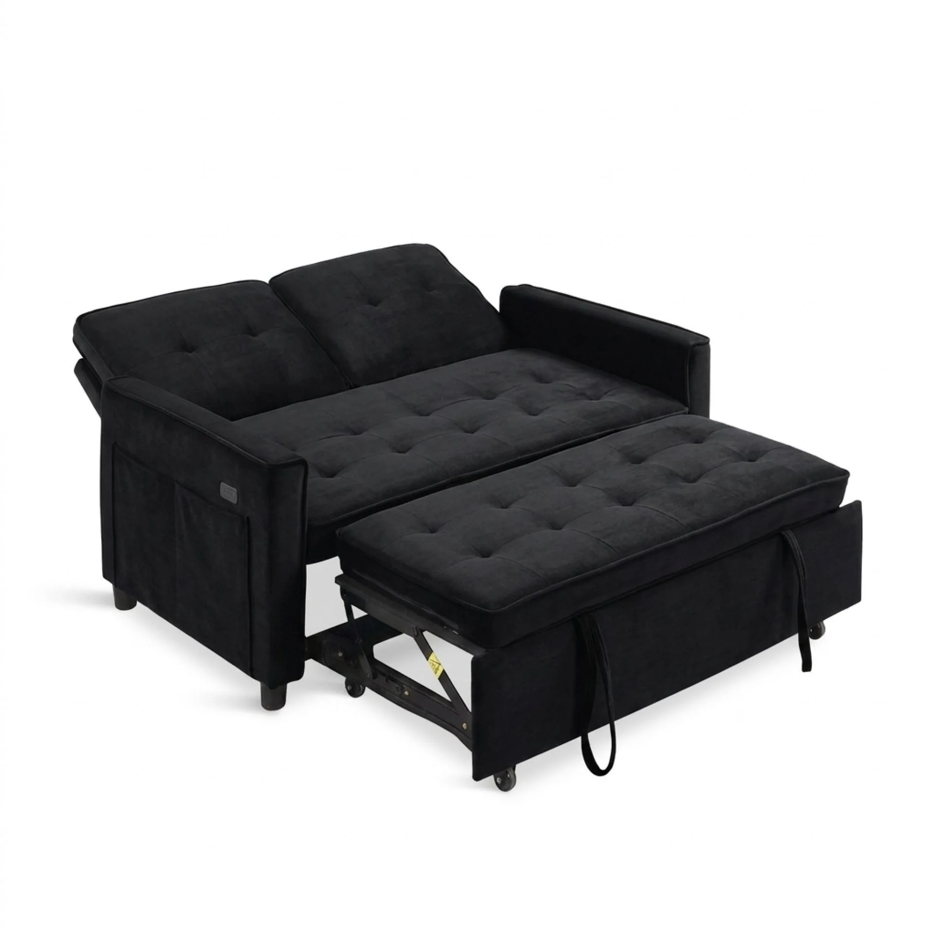 Kauri Boucle 2 Seater Sofa Bed - Black - Image 9