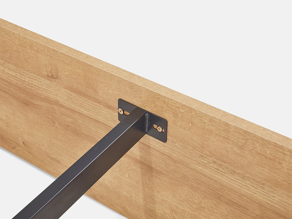 KAWEKA King Wooden Bed Frame - Oak - Image 12