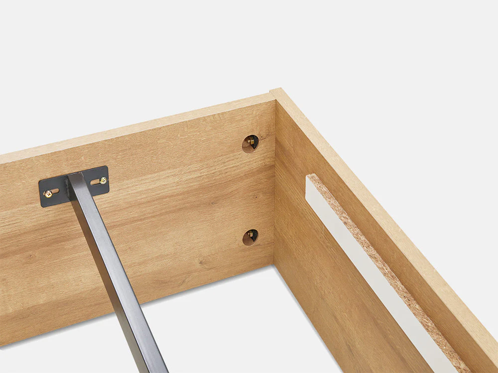 KAWEKA Queen Wooden Bed Frame - Oak - Image 10