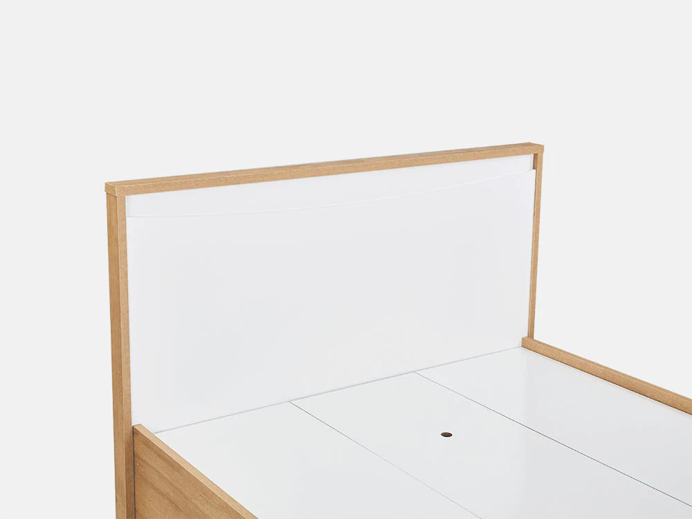 KAWEKA Queen Wooden Bed Frame - Oak - Image 7
