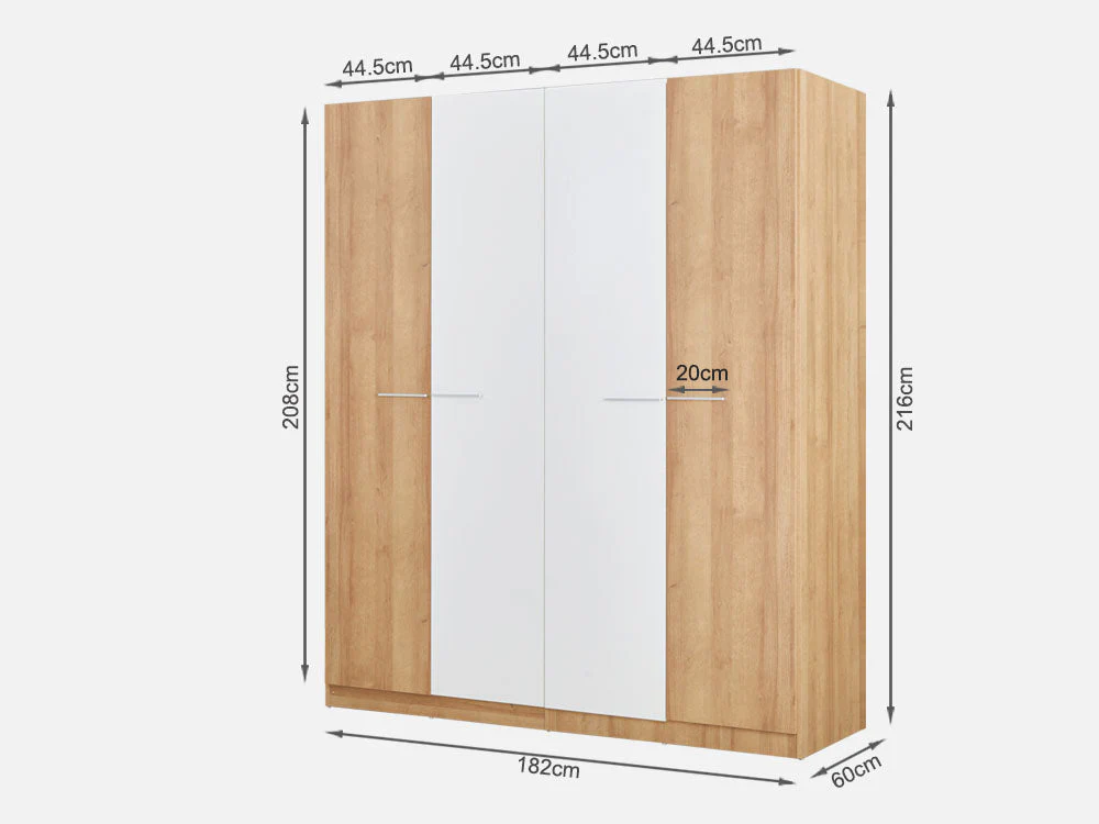 KAWEKA Wooden Wardrobe - Oak - Image 13