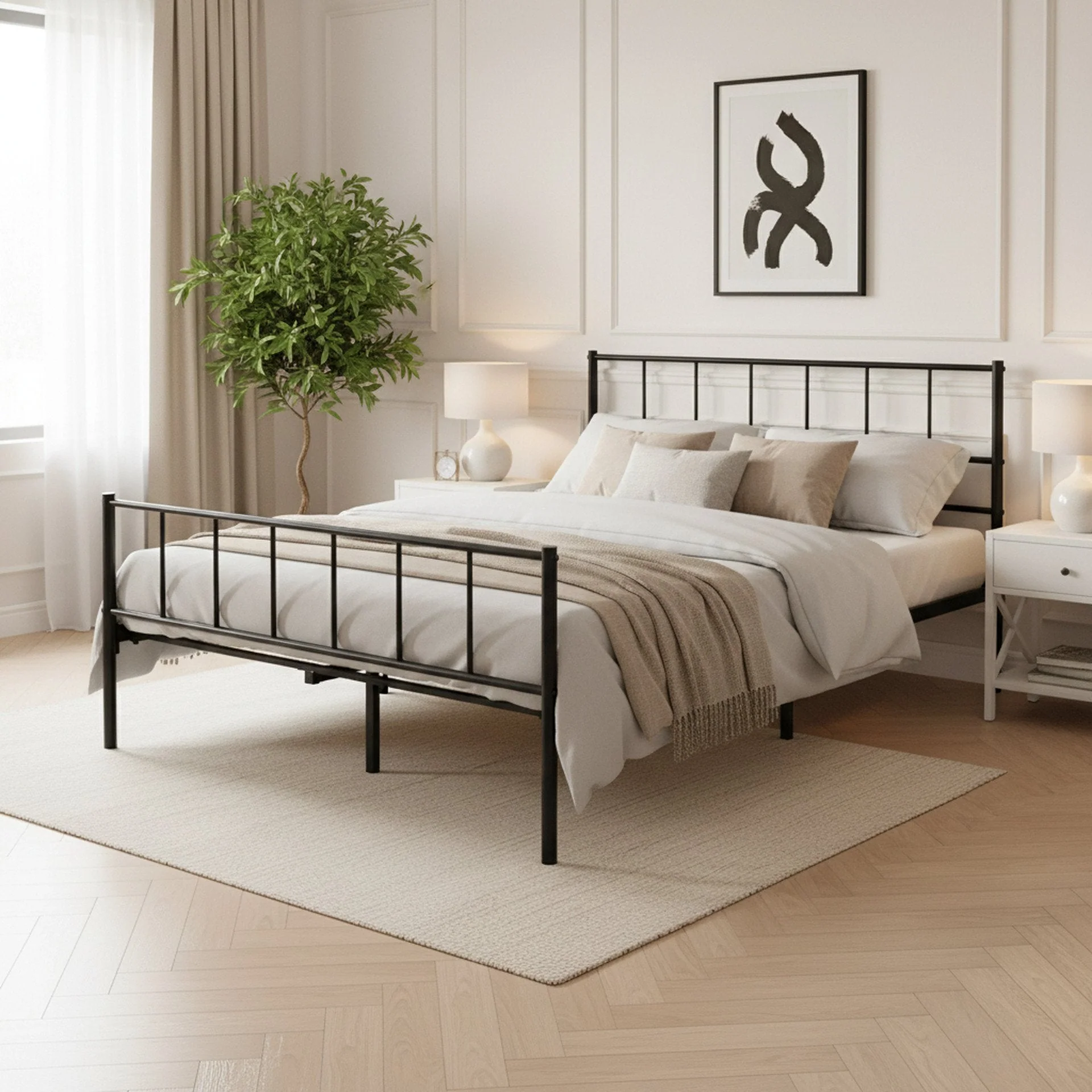 Keira Double Metal Bed Frame - Black - Image 2