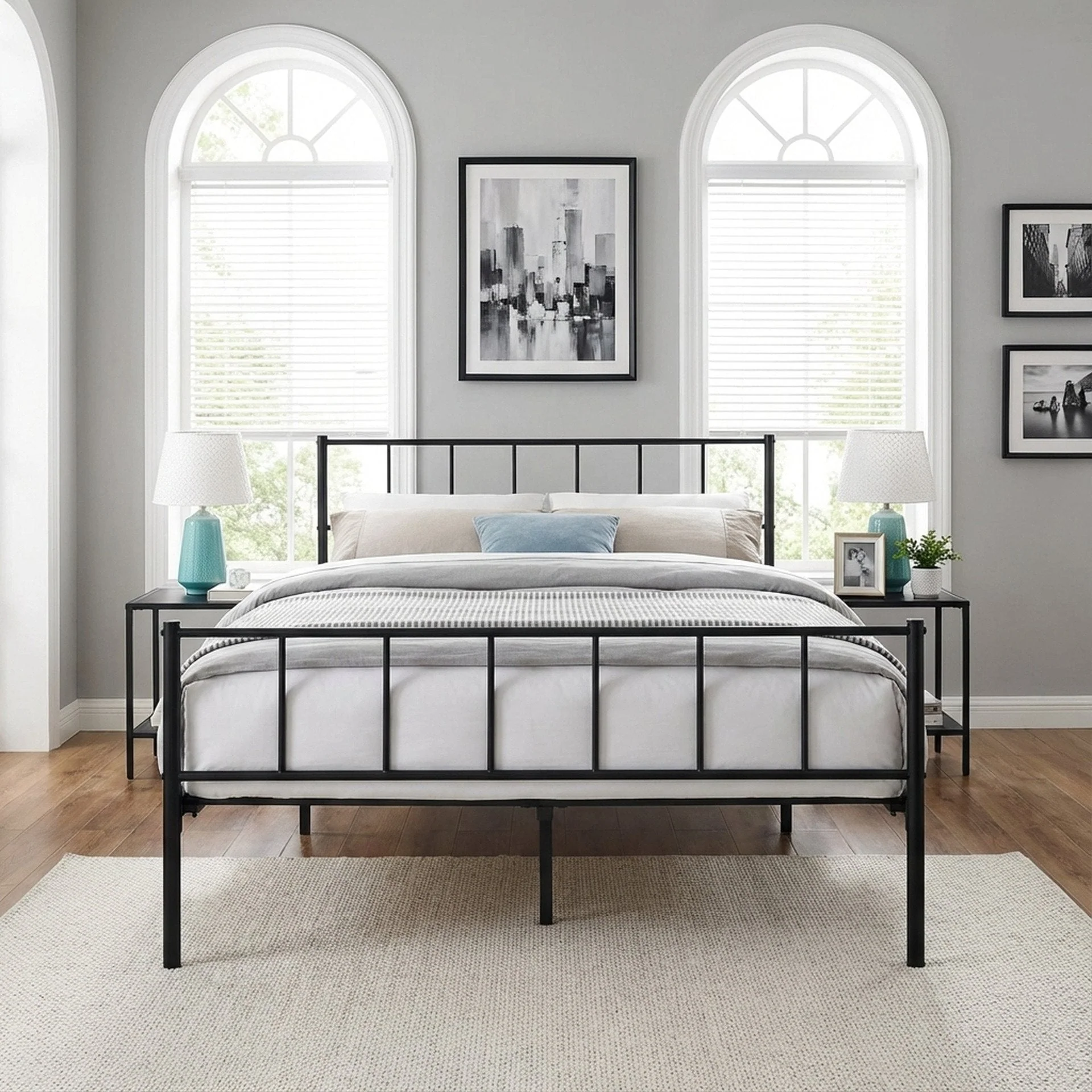 Keira Double Metal Bed Frame - Black - Image 3