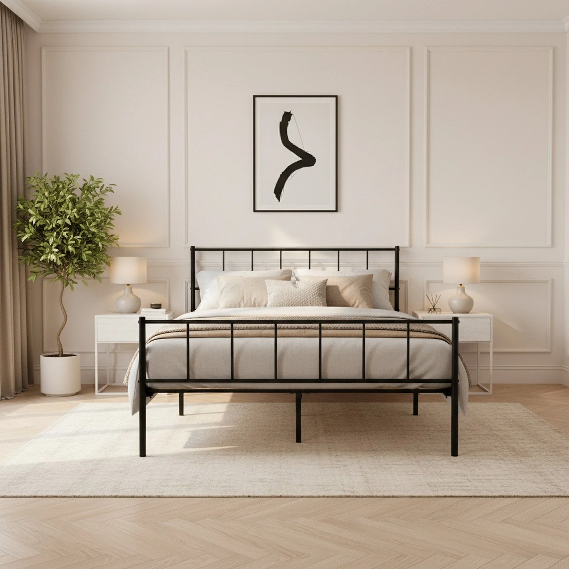 Keira Double Metal Bed Frame - Black - Image 4