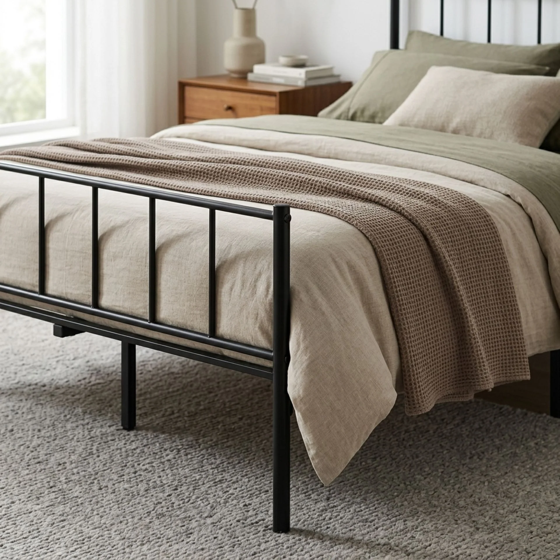 Keira Double Metal Bed Frame - Black - Image 8