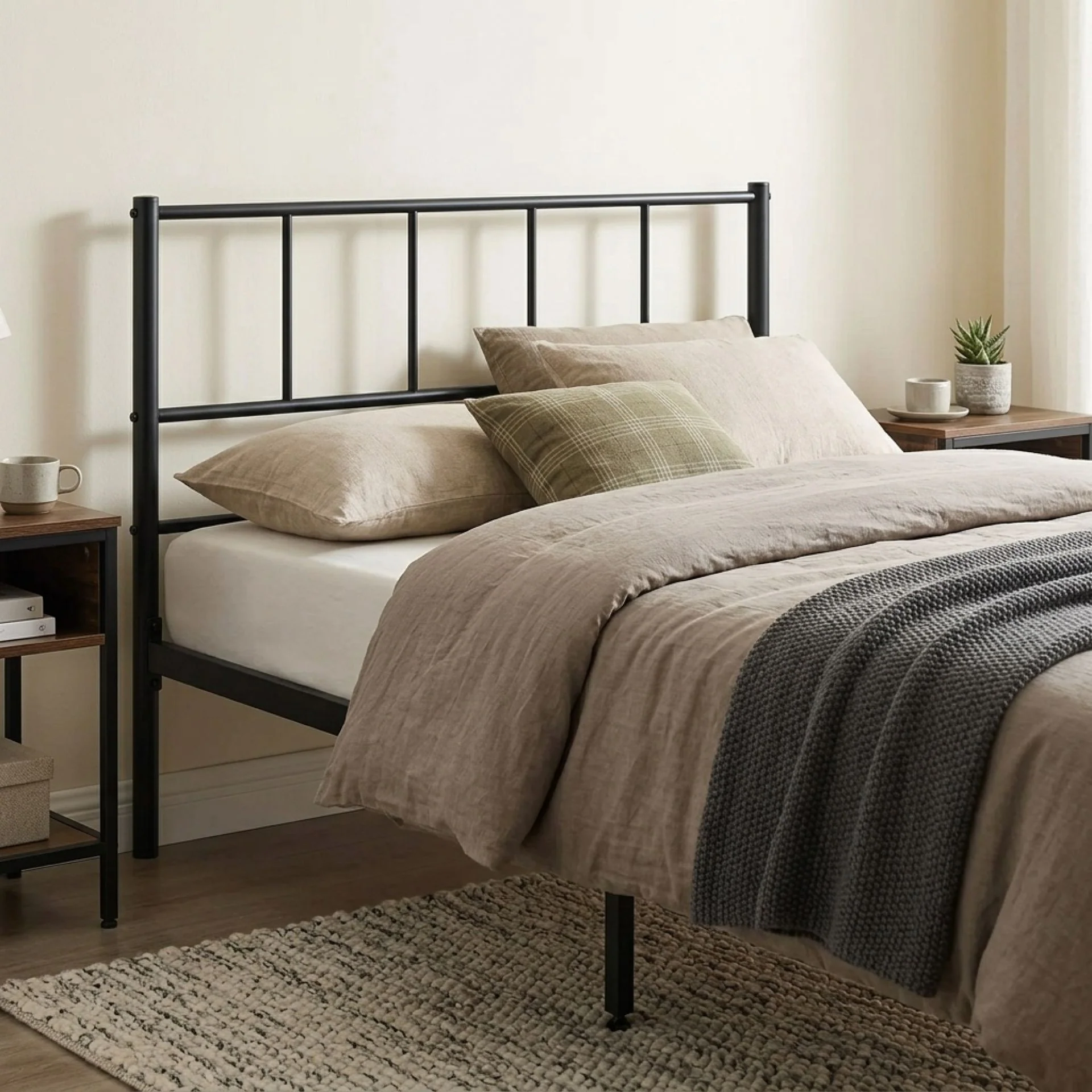 Keira Single Metal Bed Frame - Black - Image 5